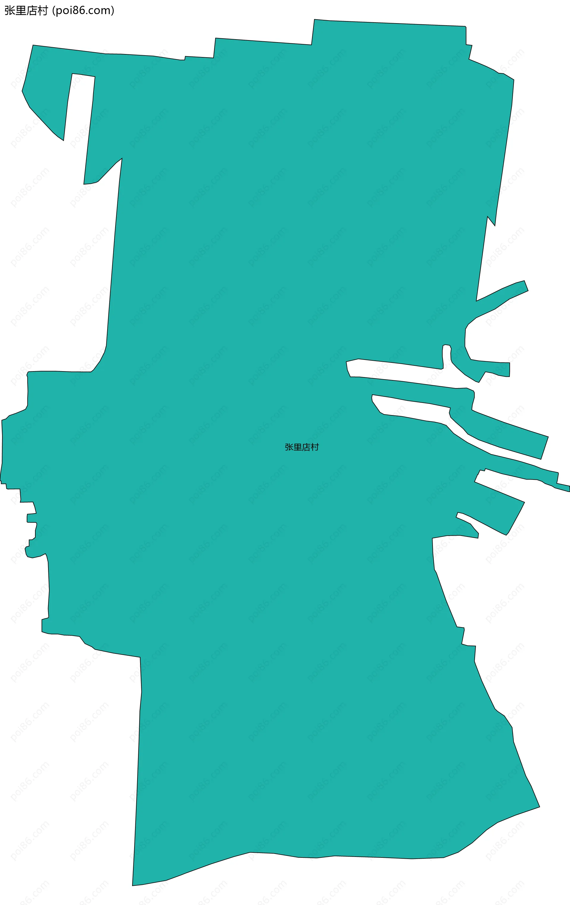 张里店村边界地图