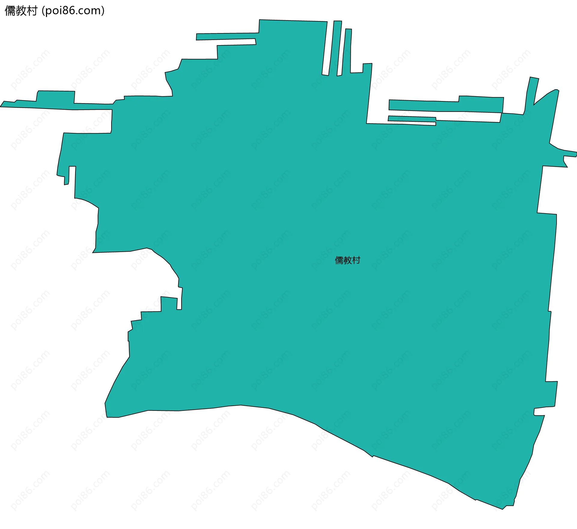 儒教村边界地图