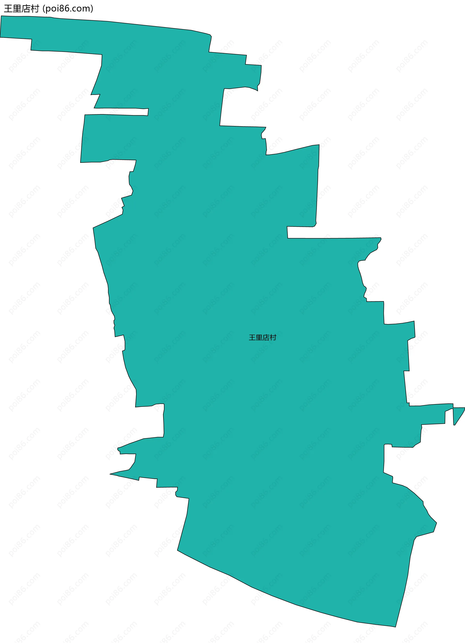 王里店村边界地图