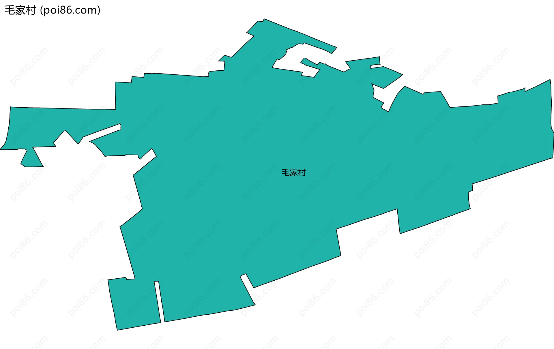 毛家村边界地图