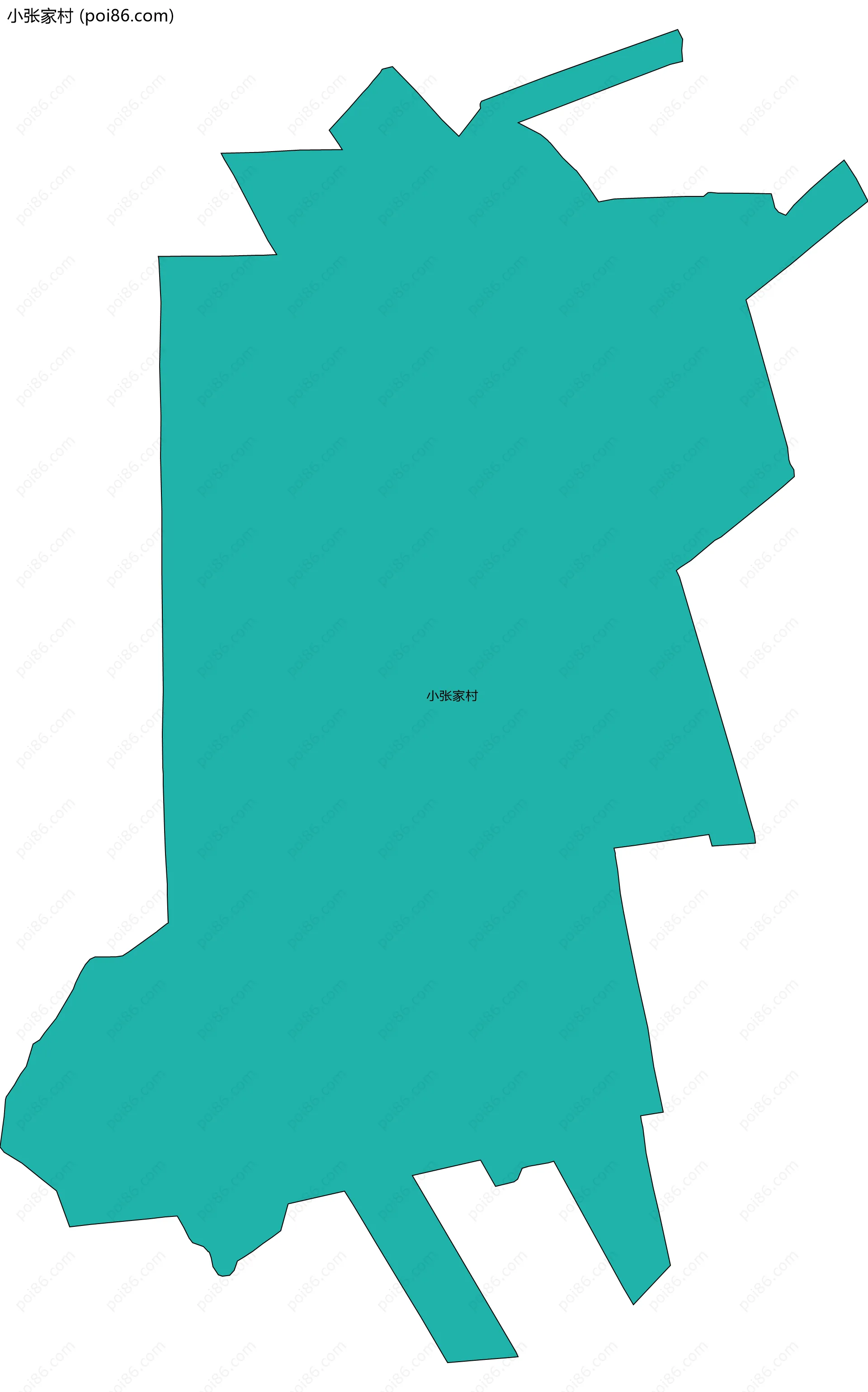 小张家村边界地图