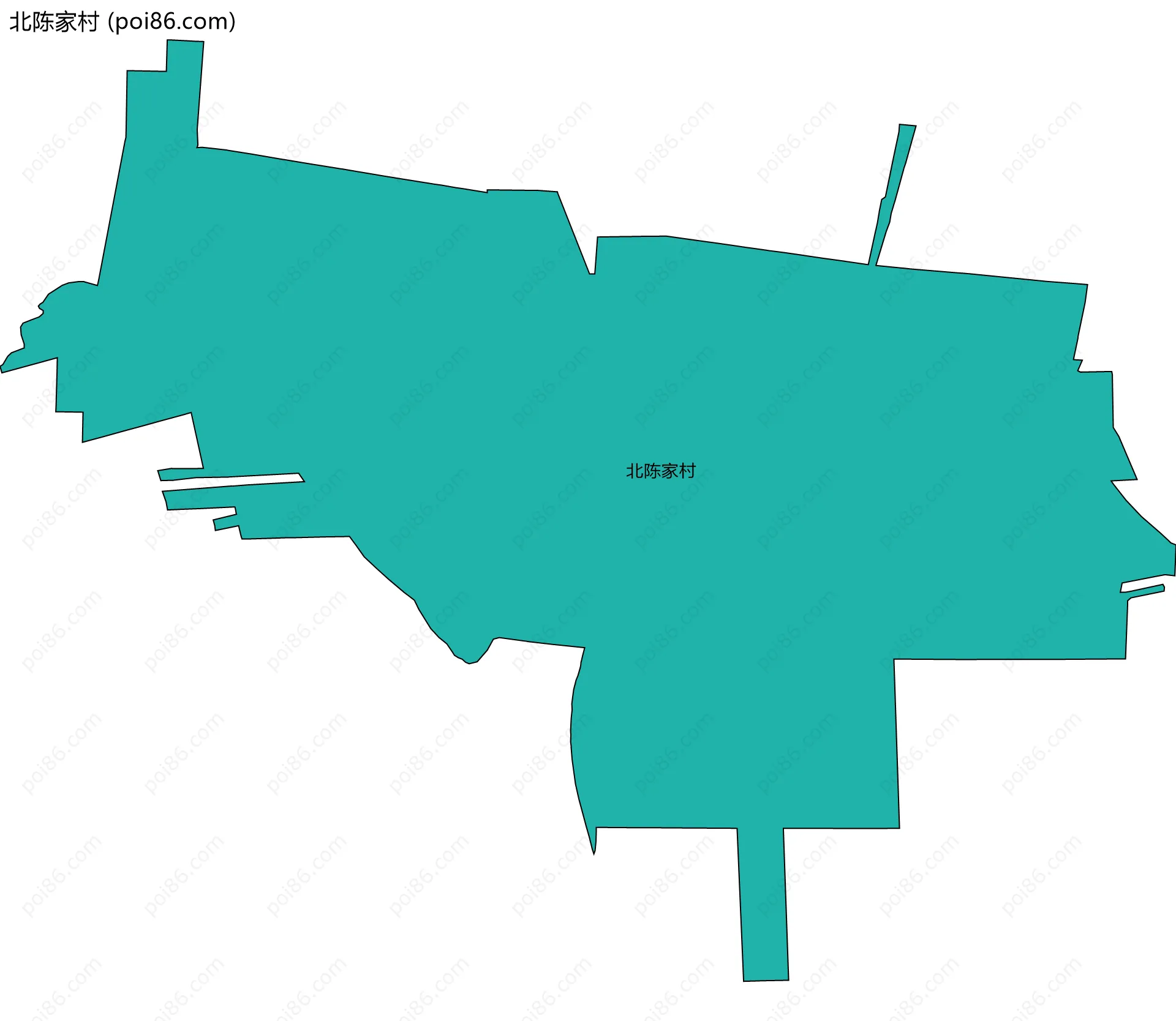 北陈家村边界地图