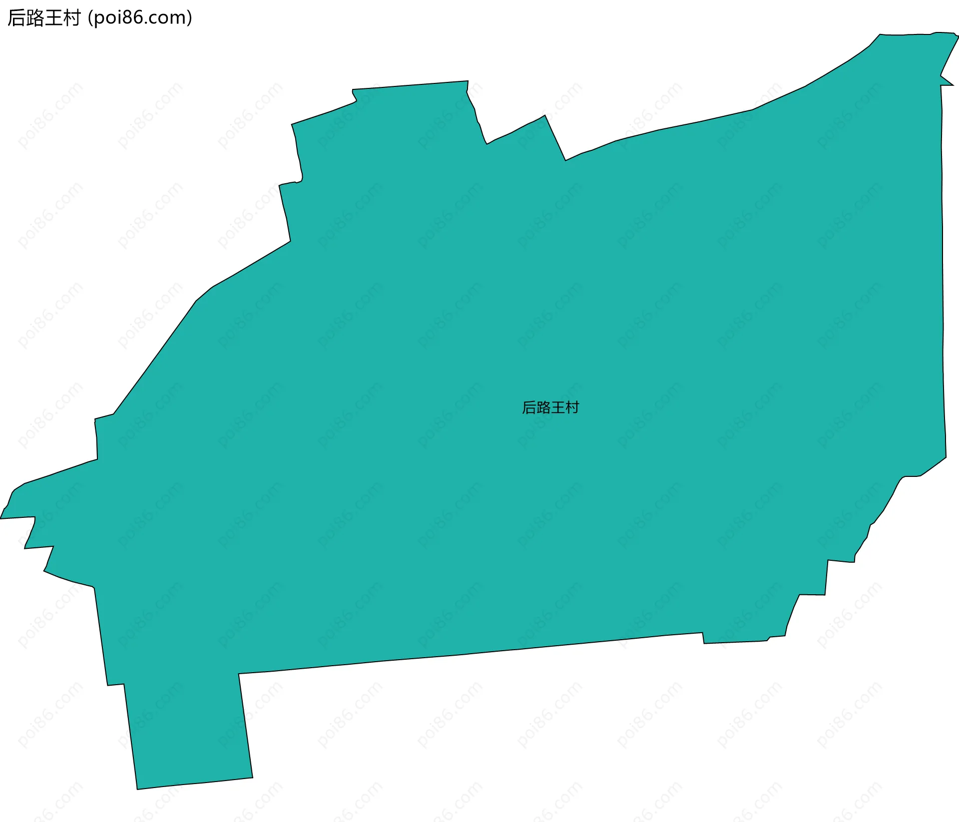 后路王村边界地图