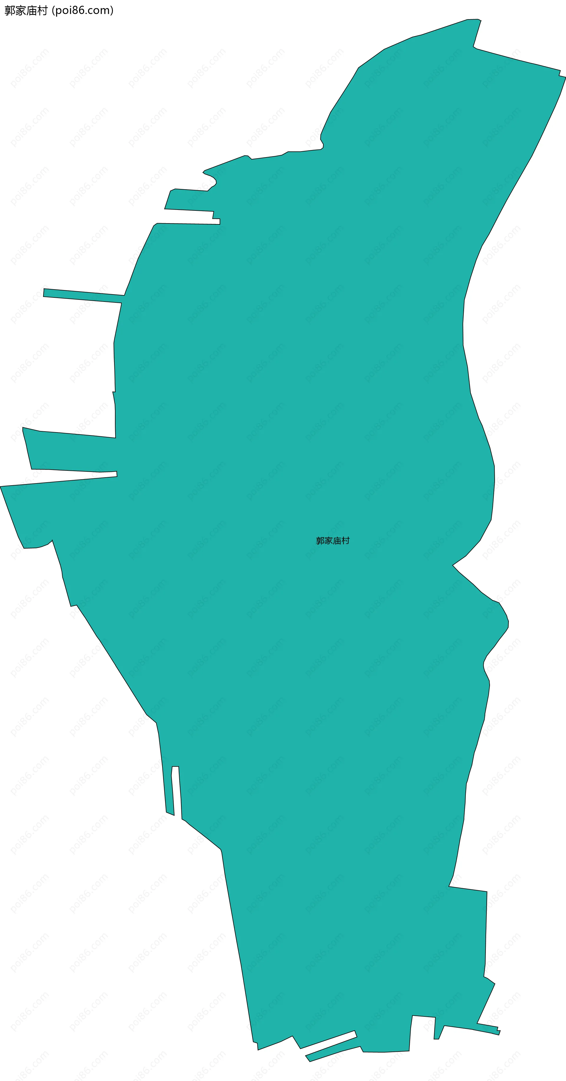 郭家庙村边界地图