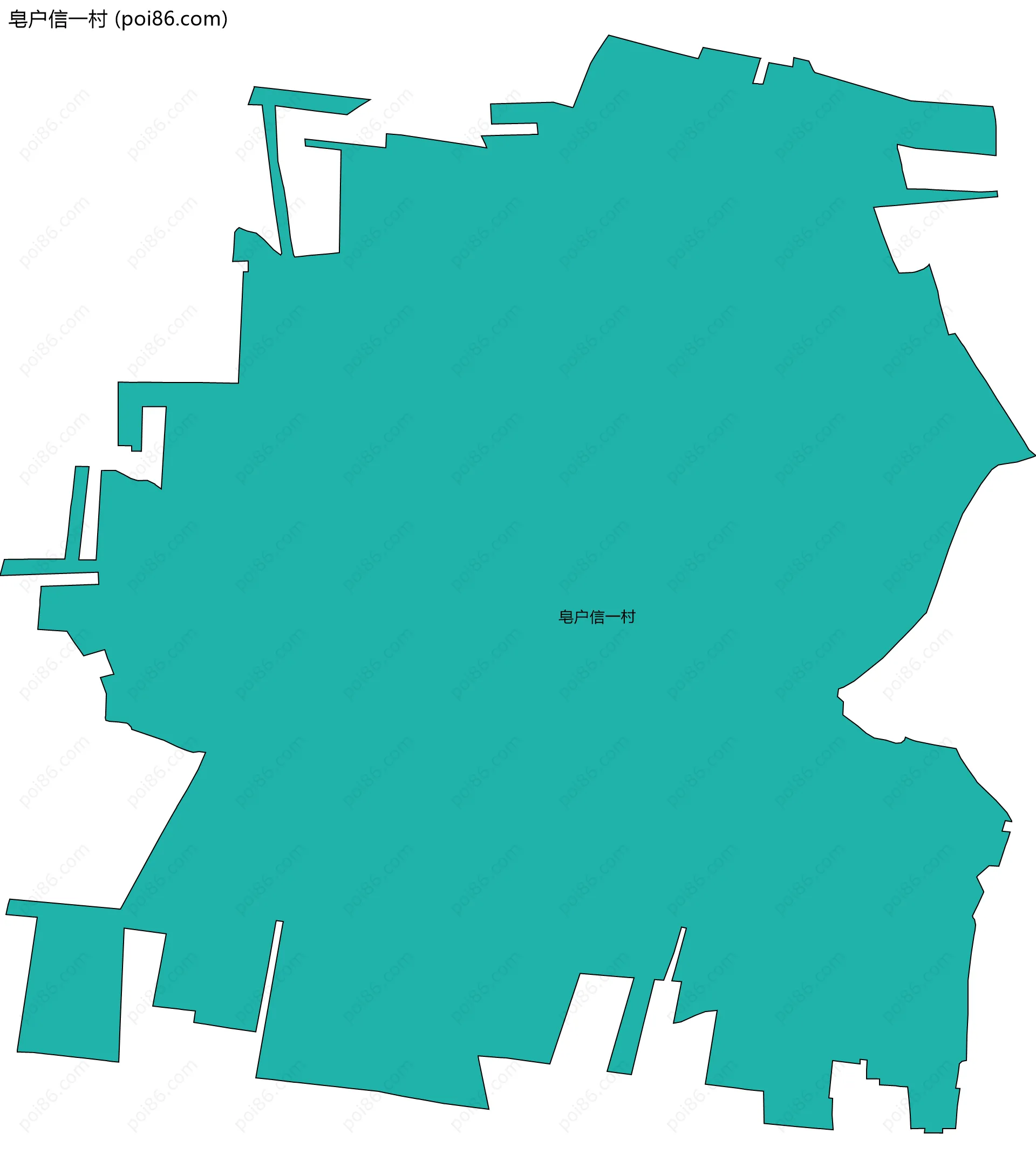 皂户信一村边界地图