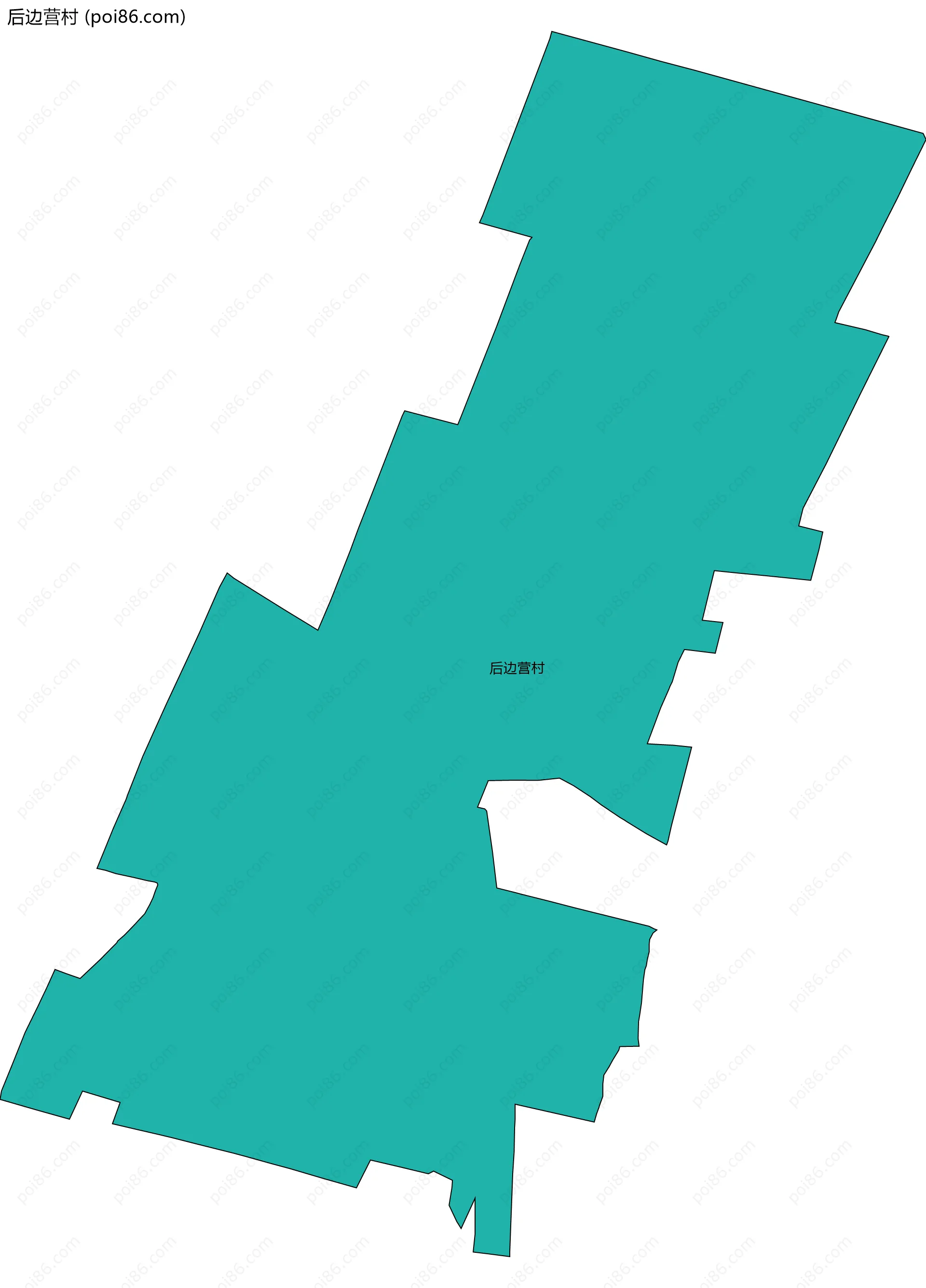 后边营村边界地图