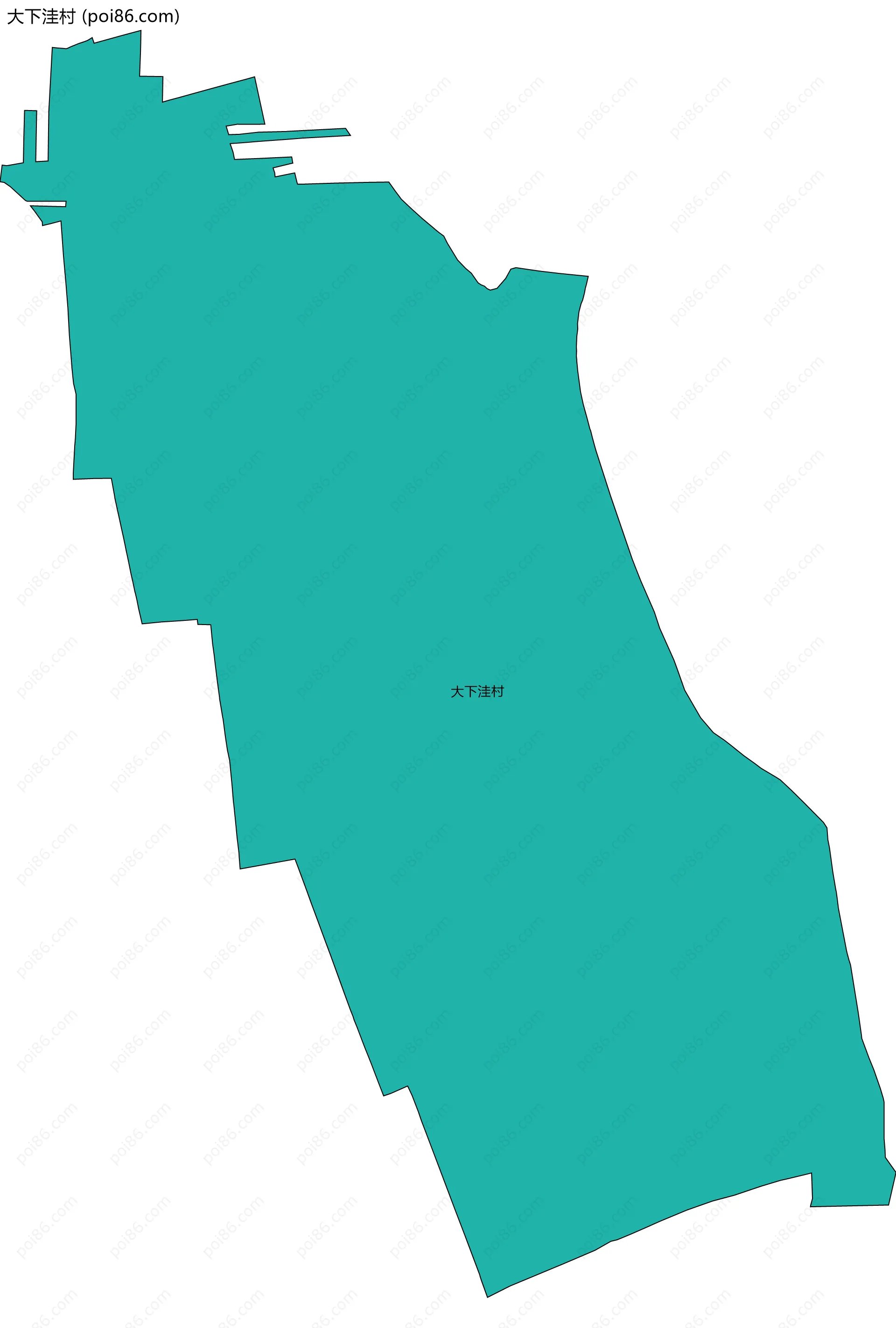 大下洼村边界地图