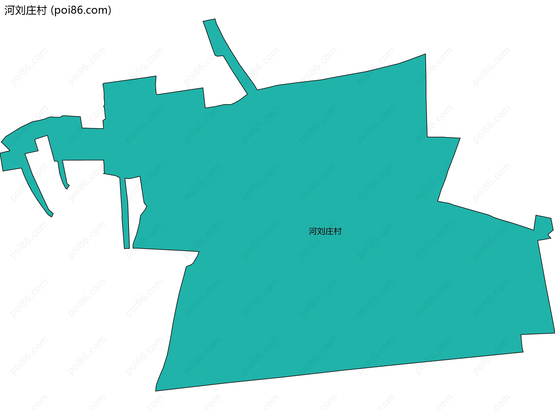 河刘庄村边界地图