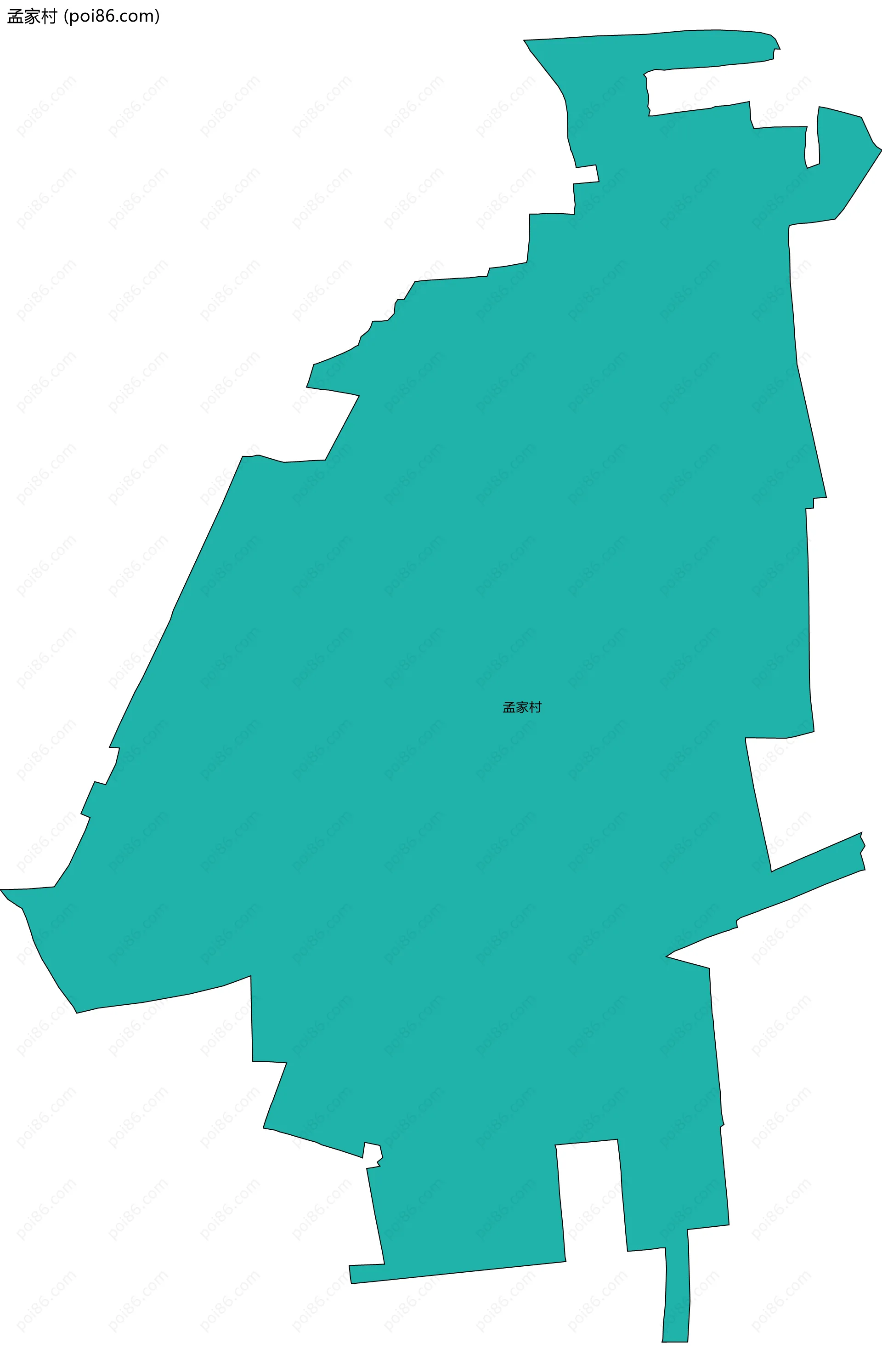 孟家村边界地图