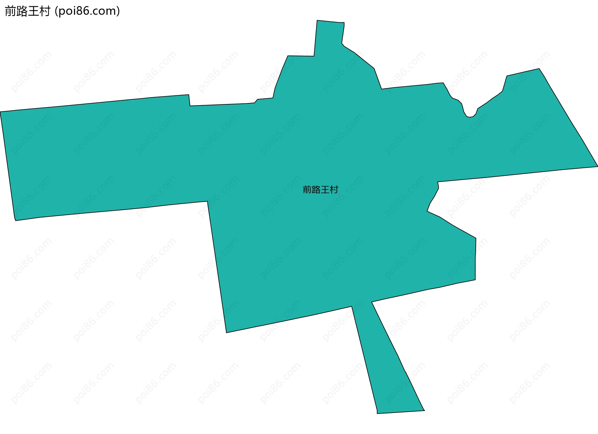 前路王村边界地图