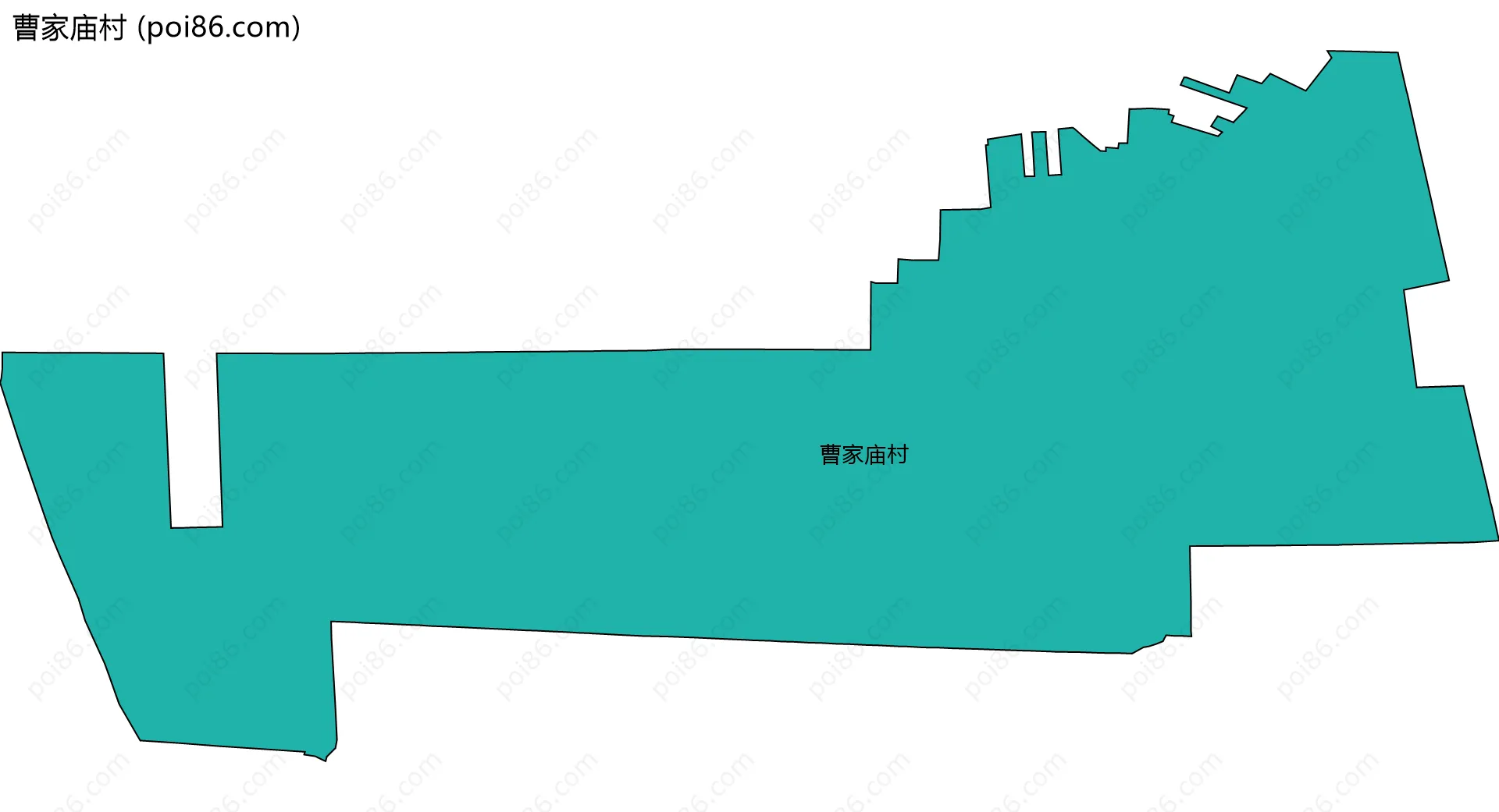 曹家庙村边界地图
