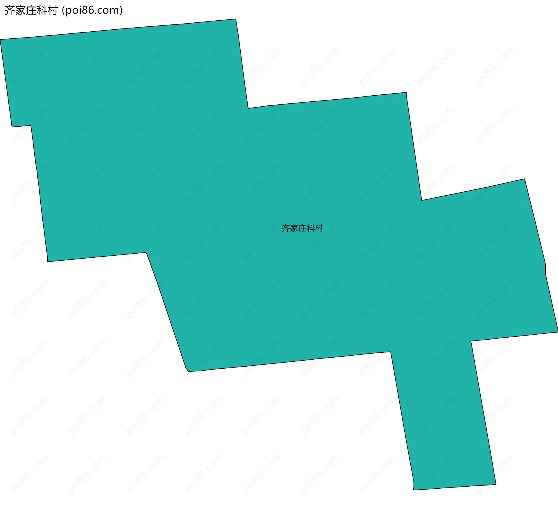 齐家庄科村边界地图