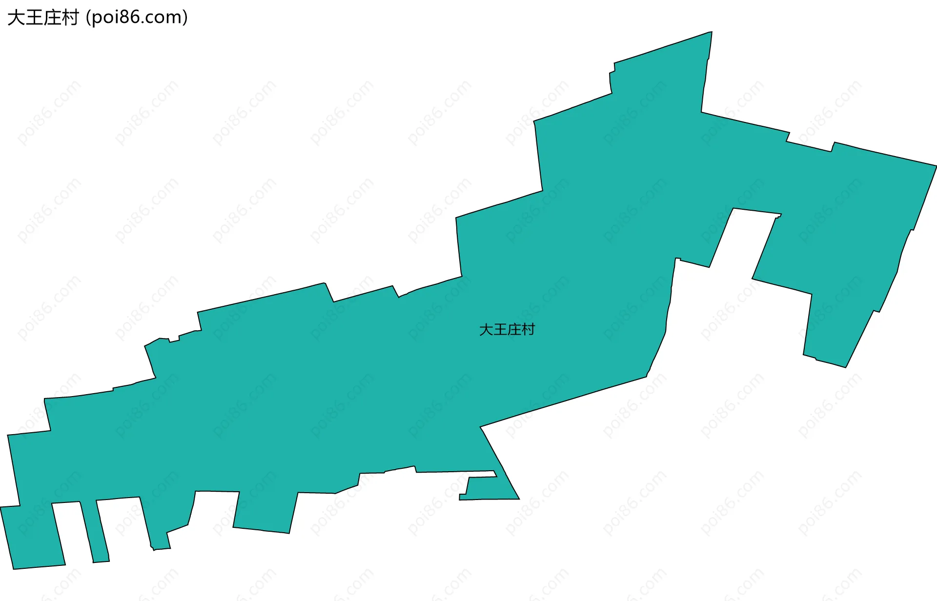 大王庄村边界地图