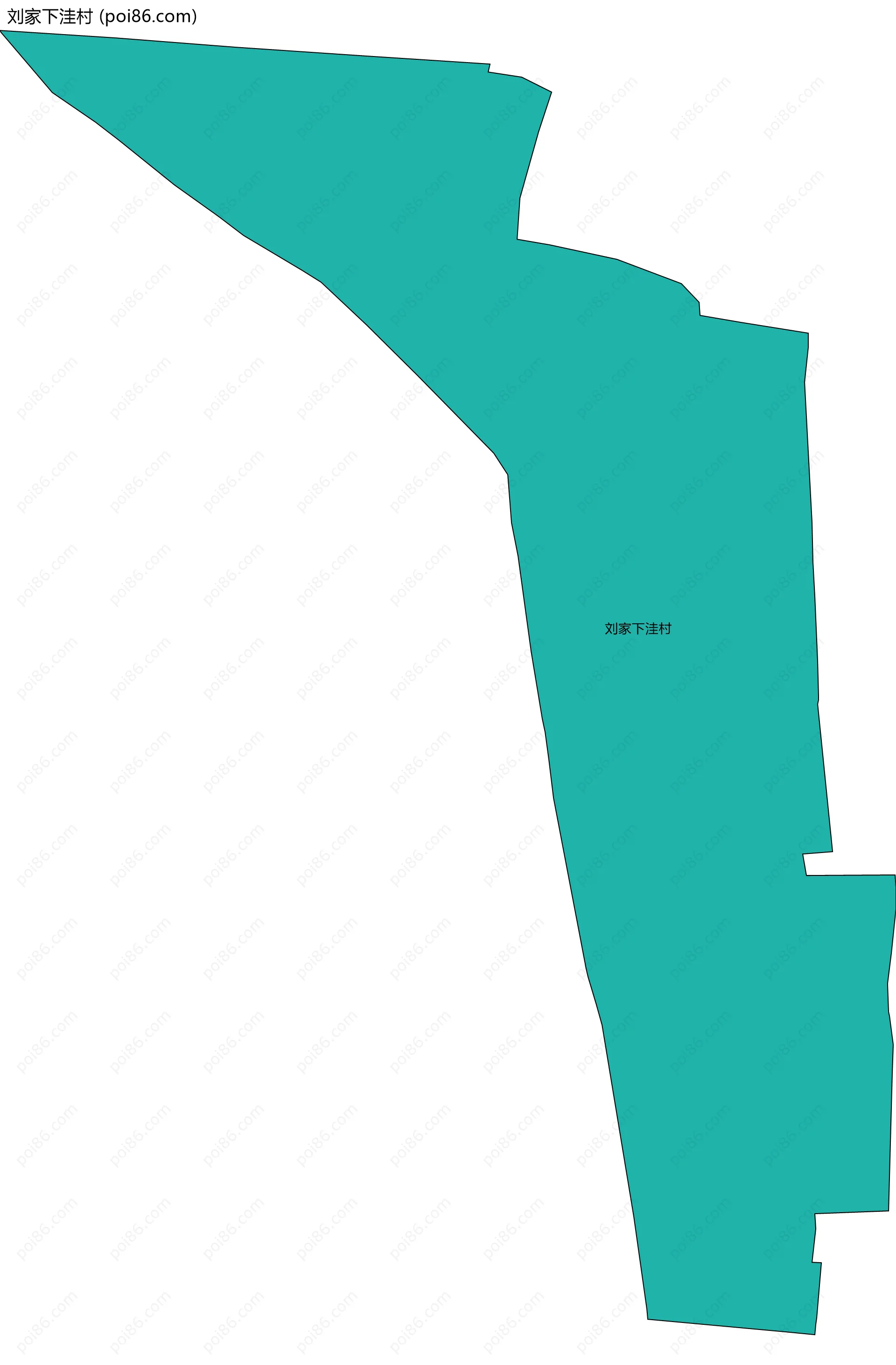 刘家下洼村边界地图