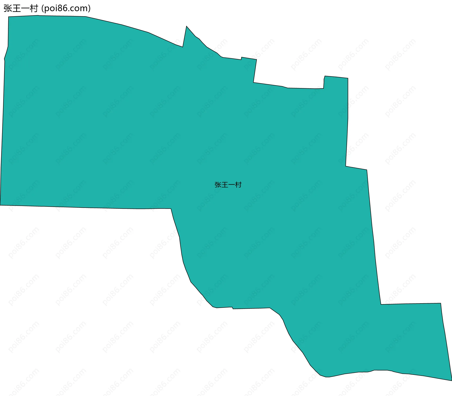 张王一村边界地图
