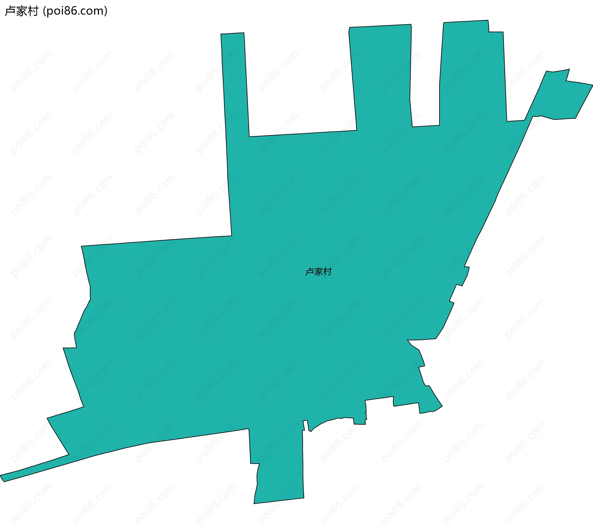 卢家村边界地图