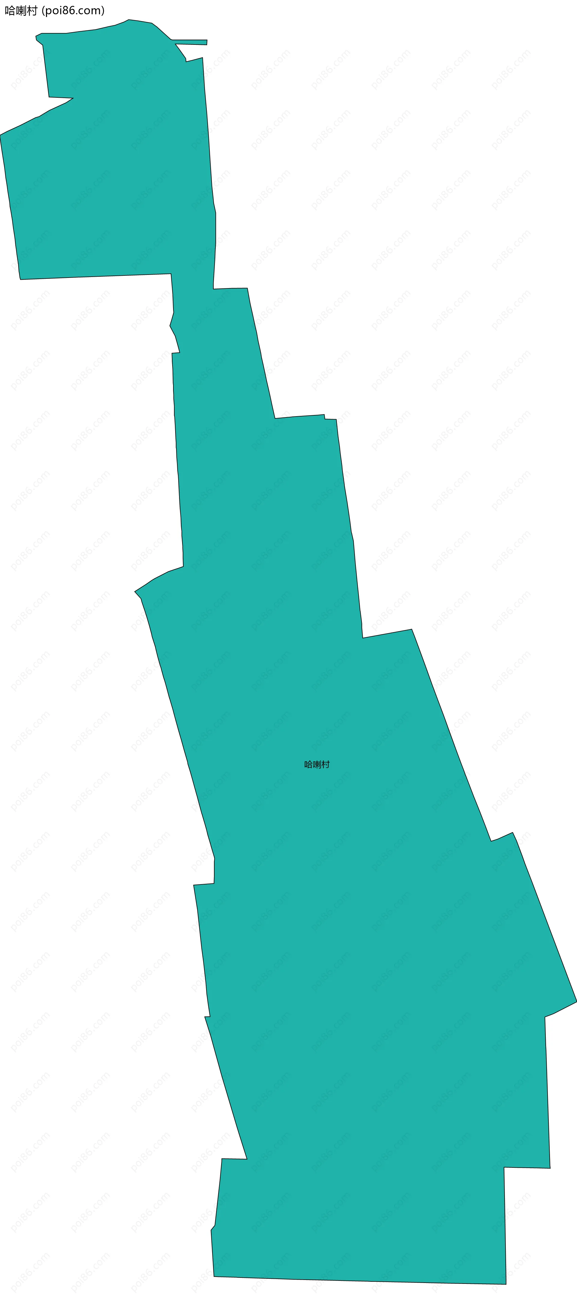 哈喇村边界地图