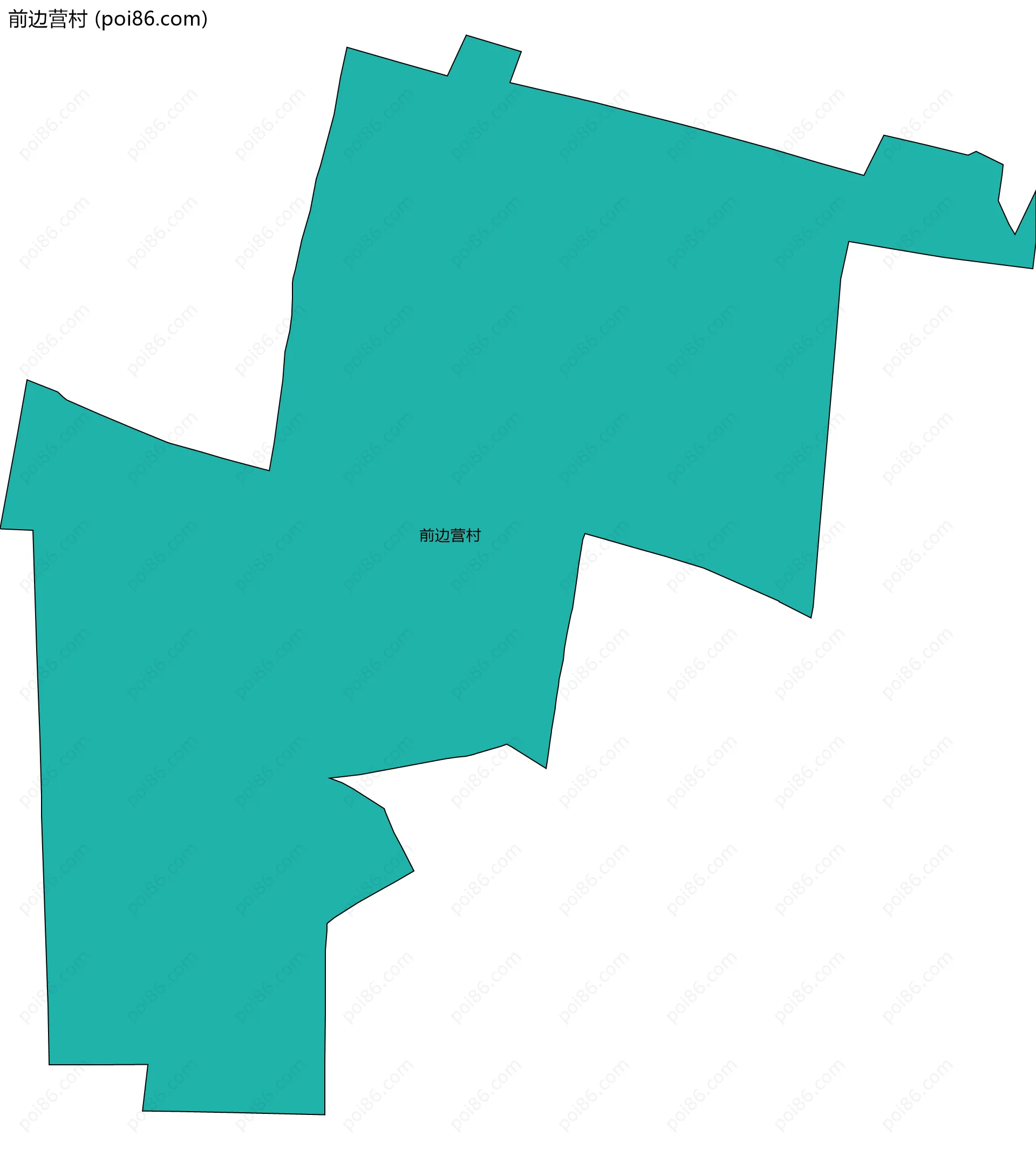 前边营村边界地图