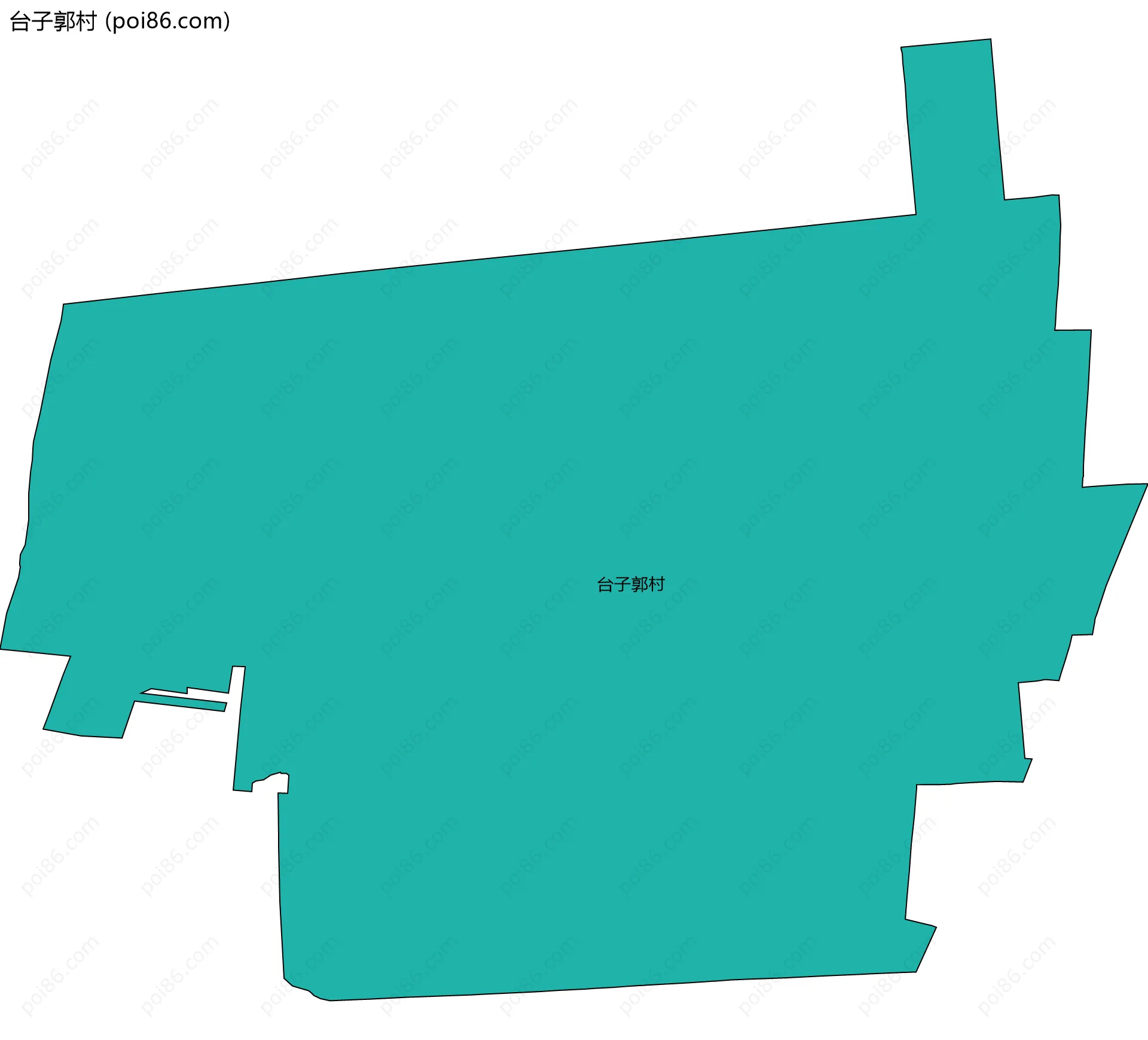 台子郭村边界地图