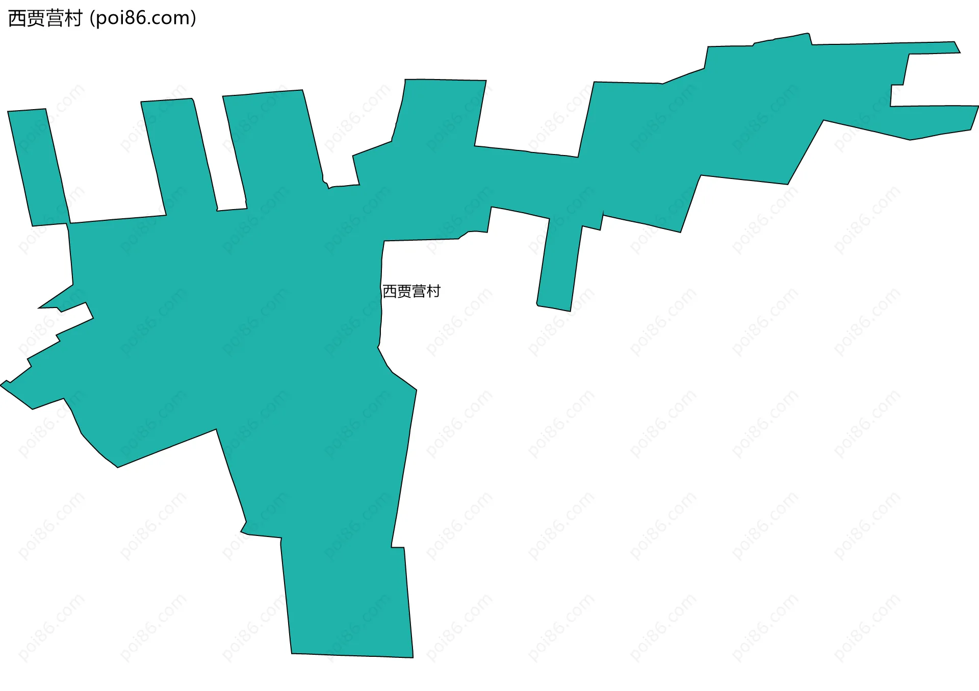 西贾营村边界地图