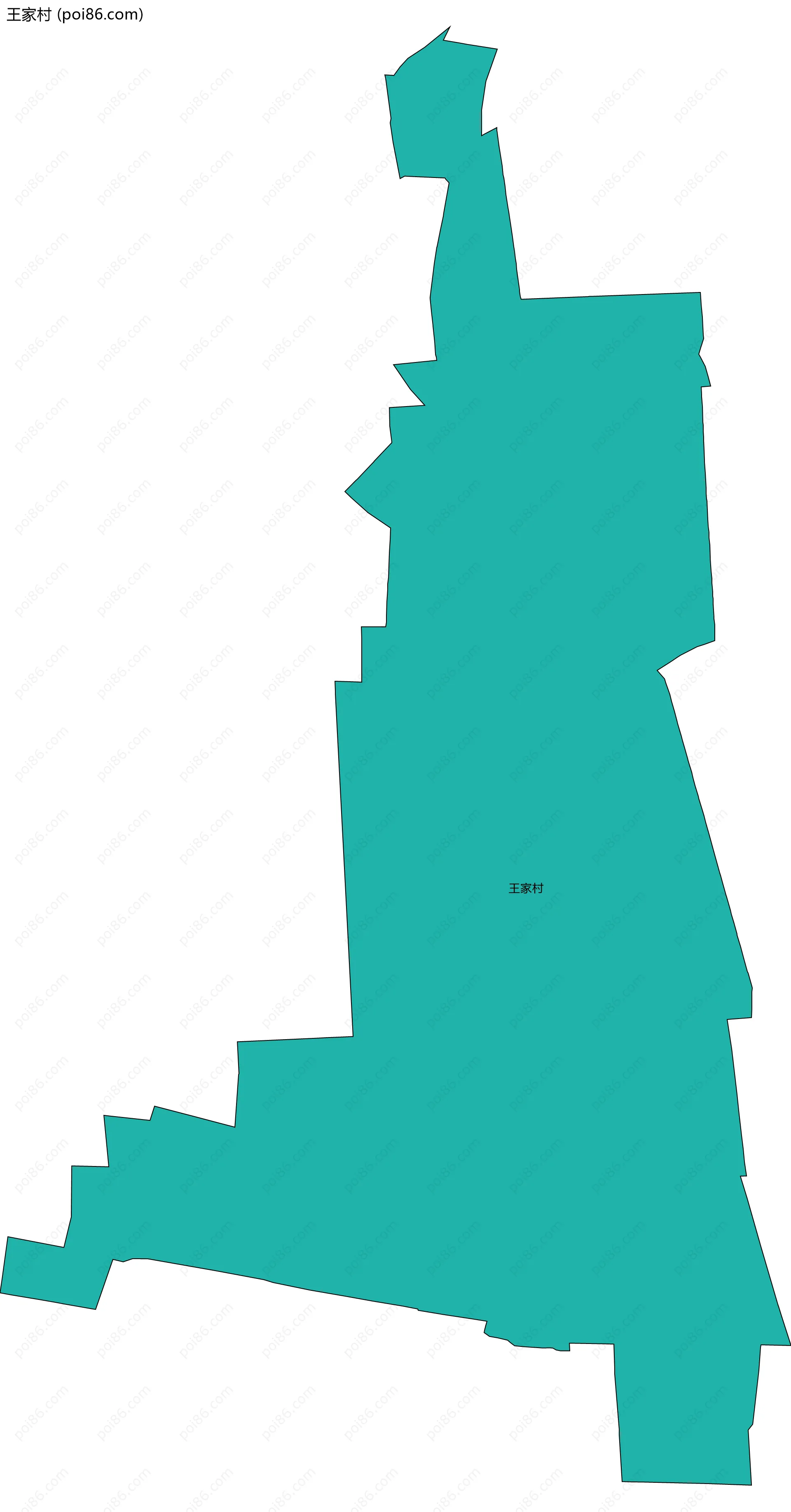 王家村边界地图