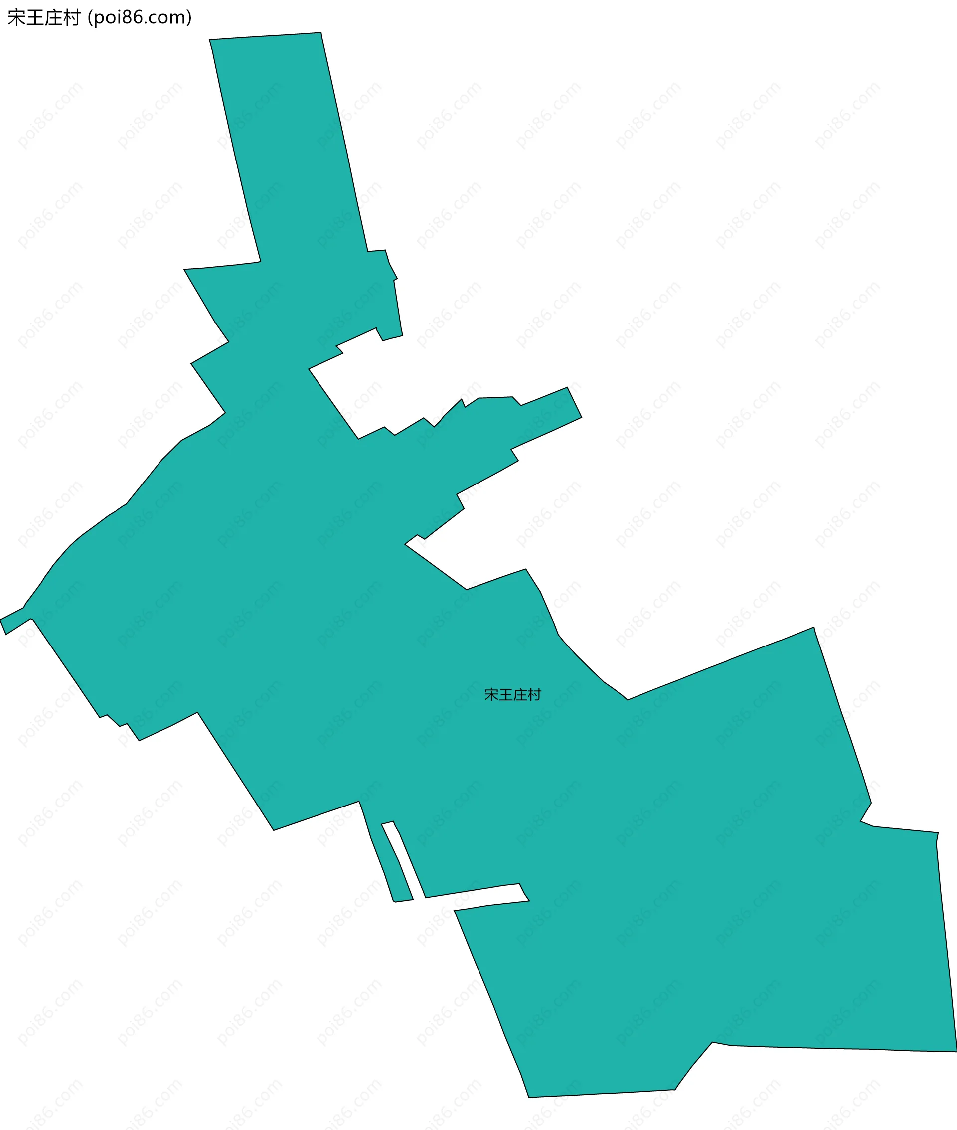 宋王庄村边界地图