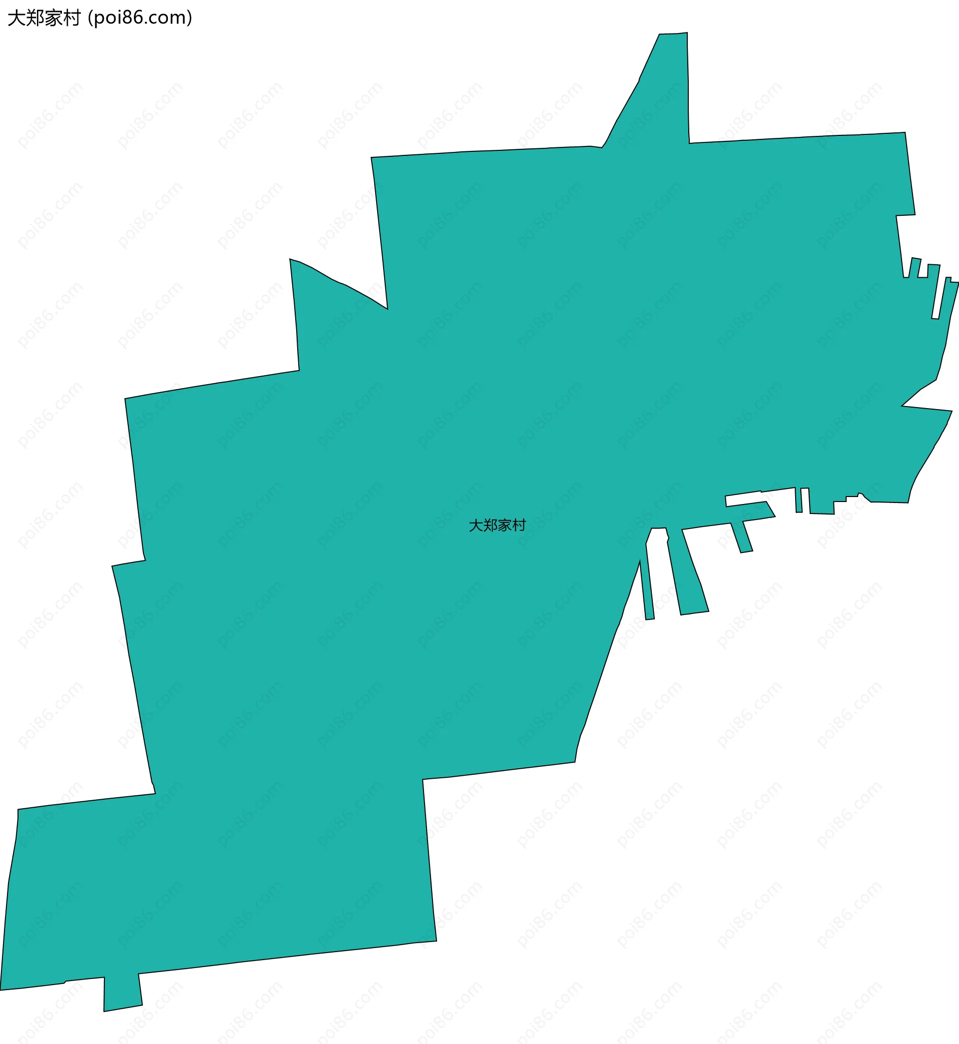 大郑家村边界地图