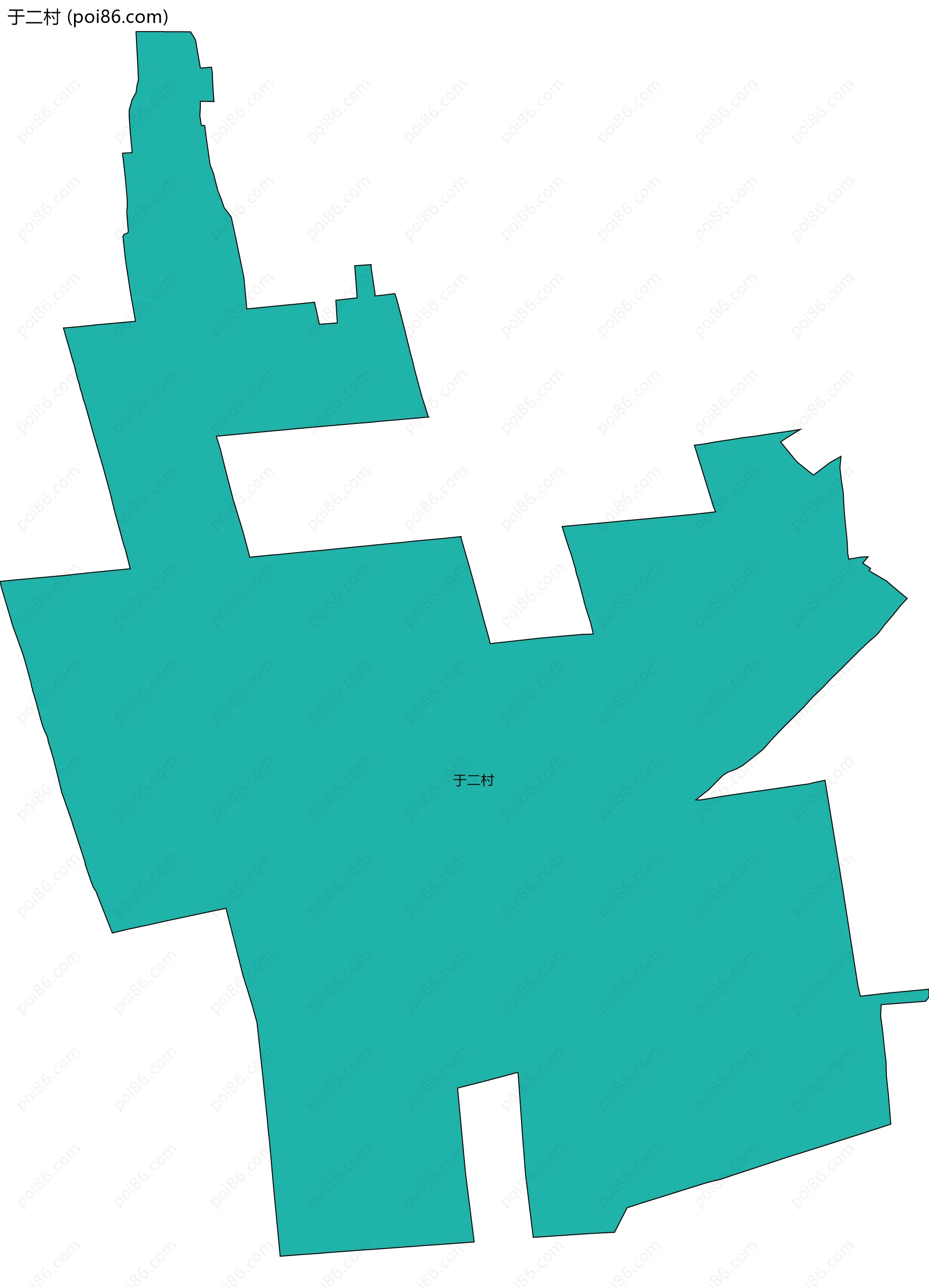 于二村边界地图