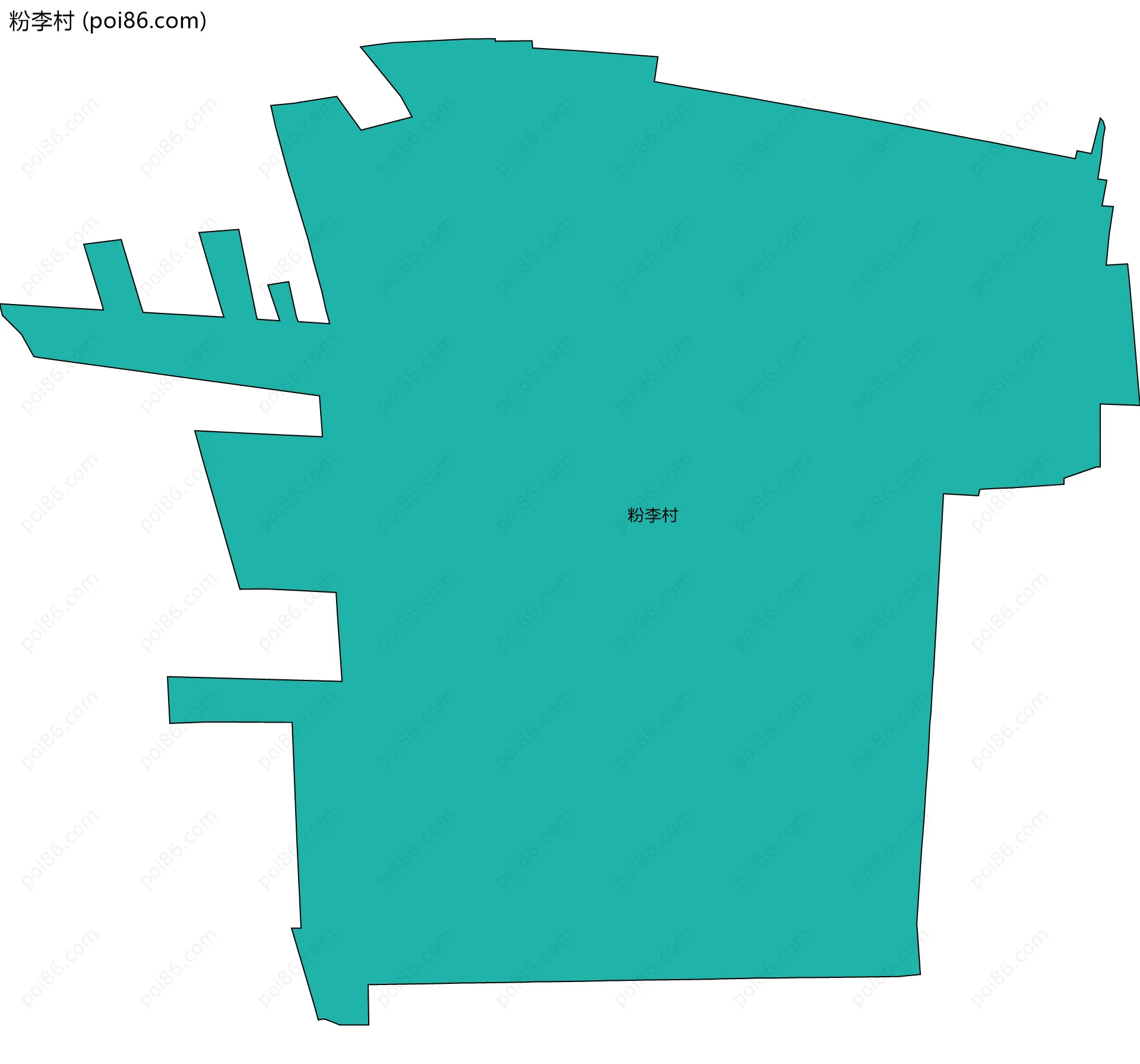 粉李村边界地图