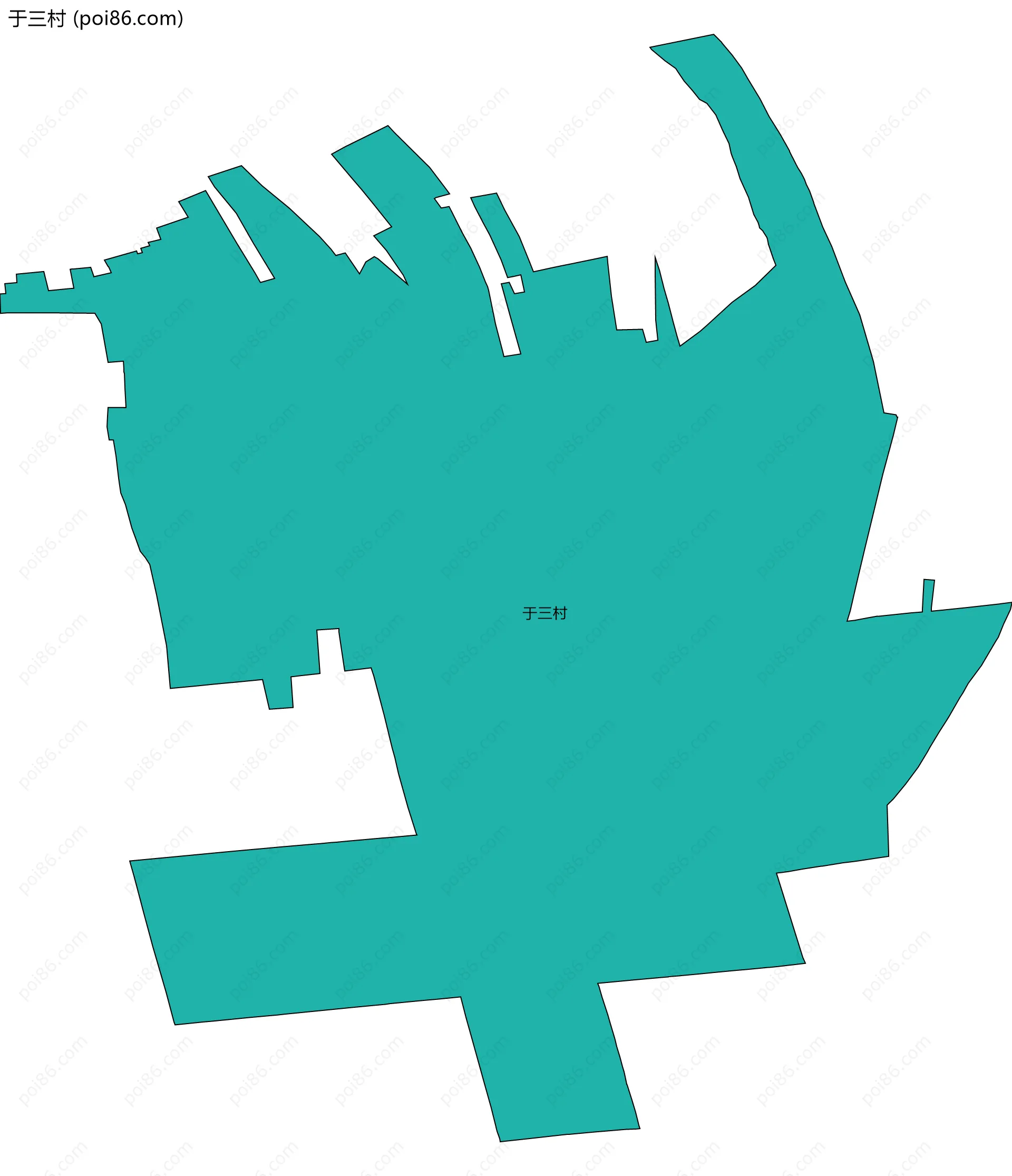 于三村边界地图