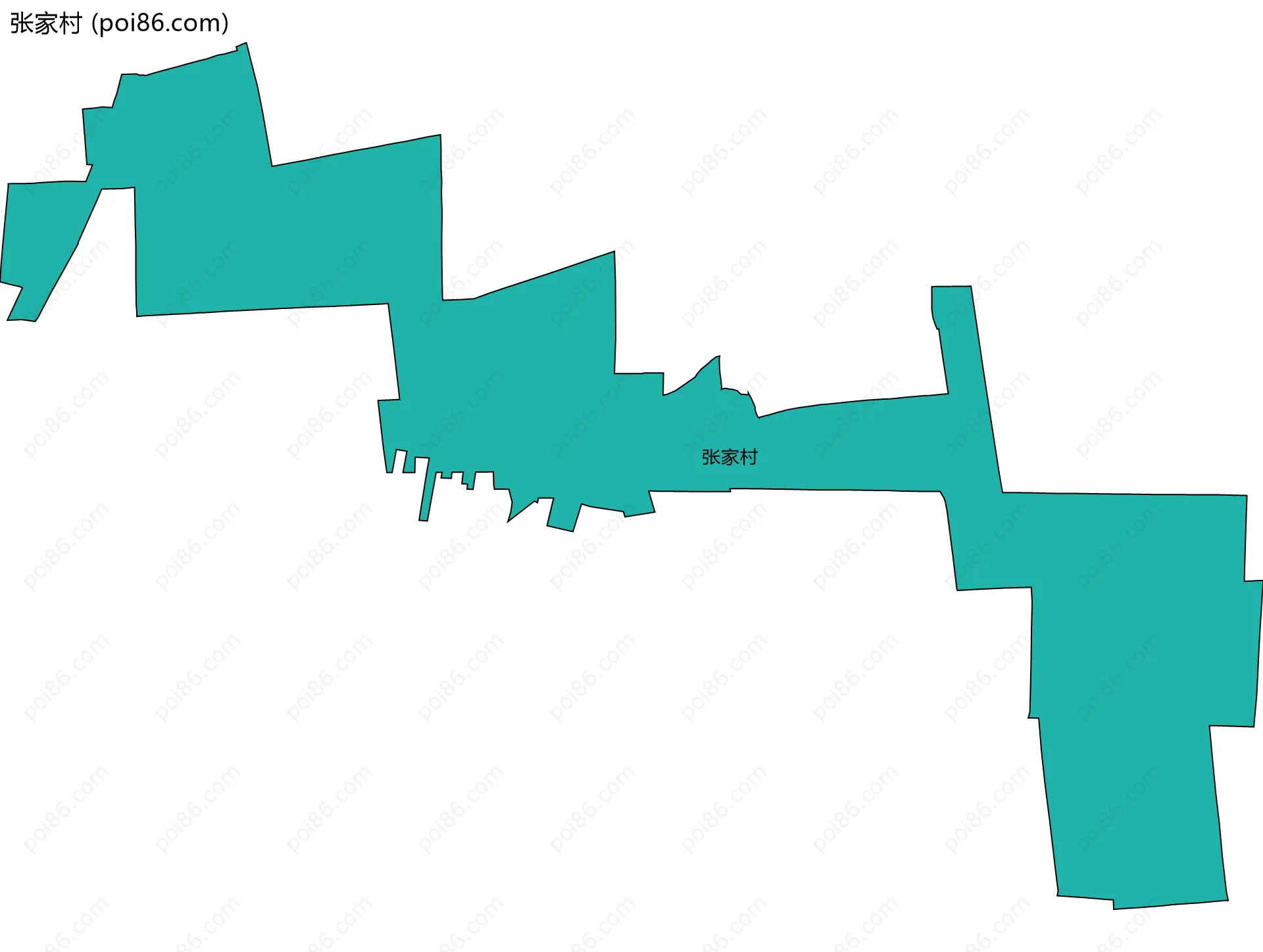张家村边界地图