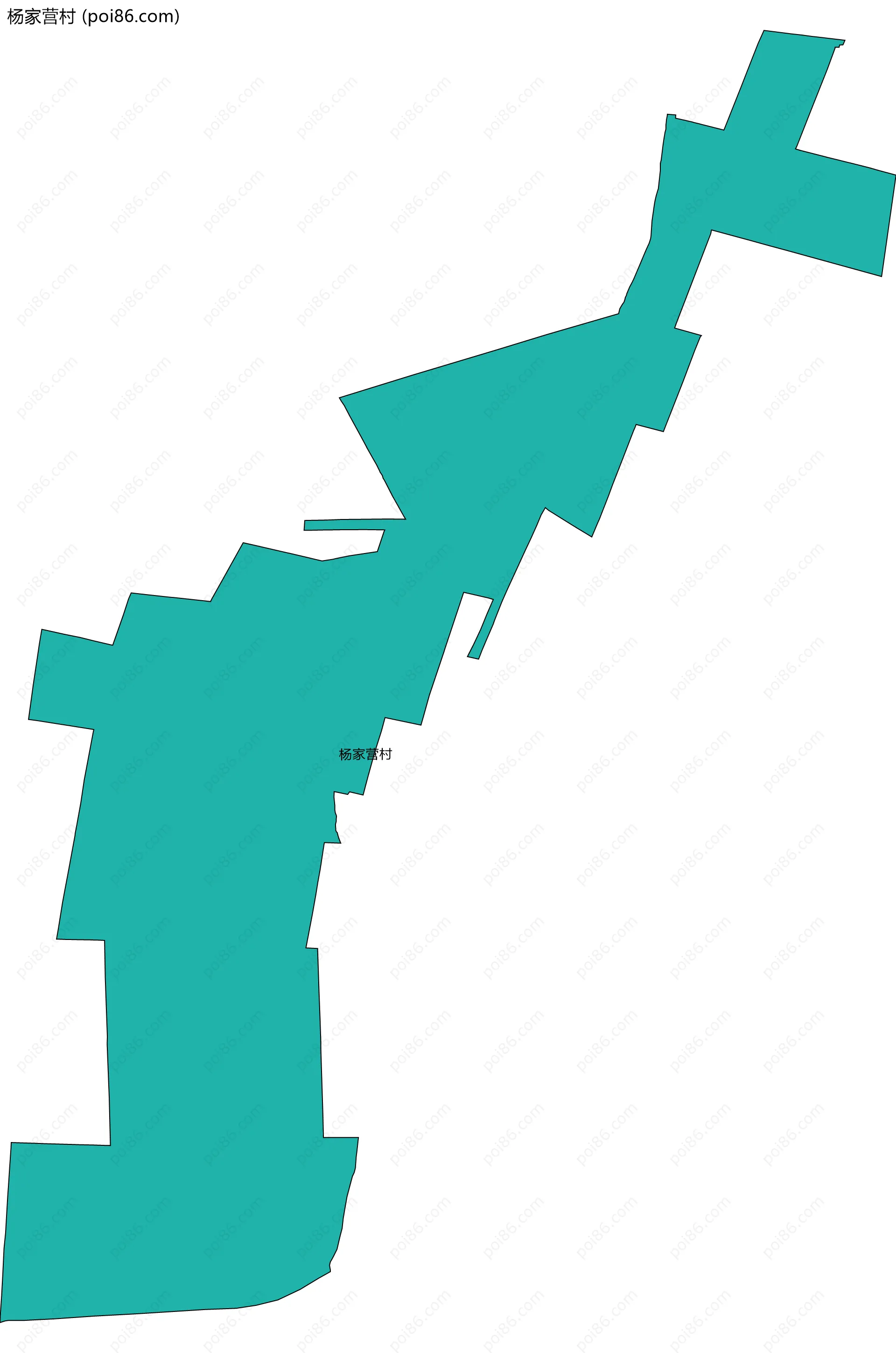 杨家营村边界地图