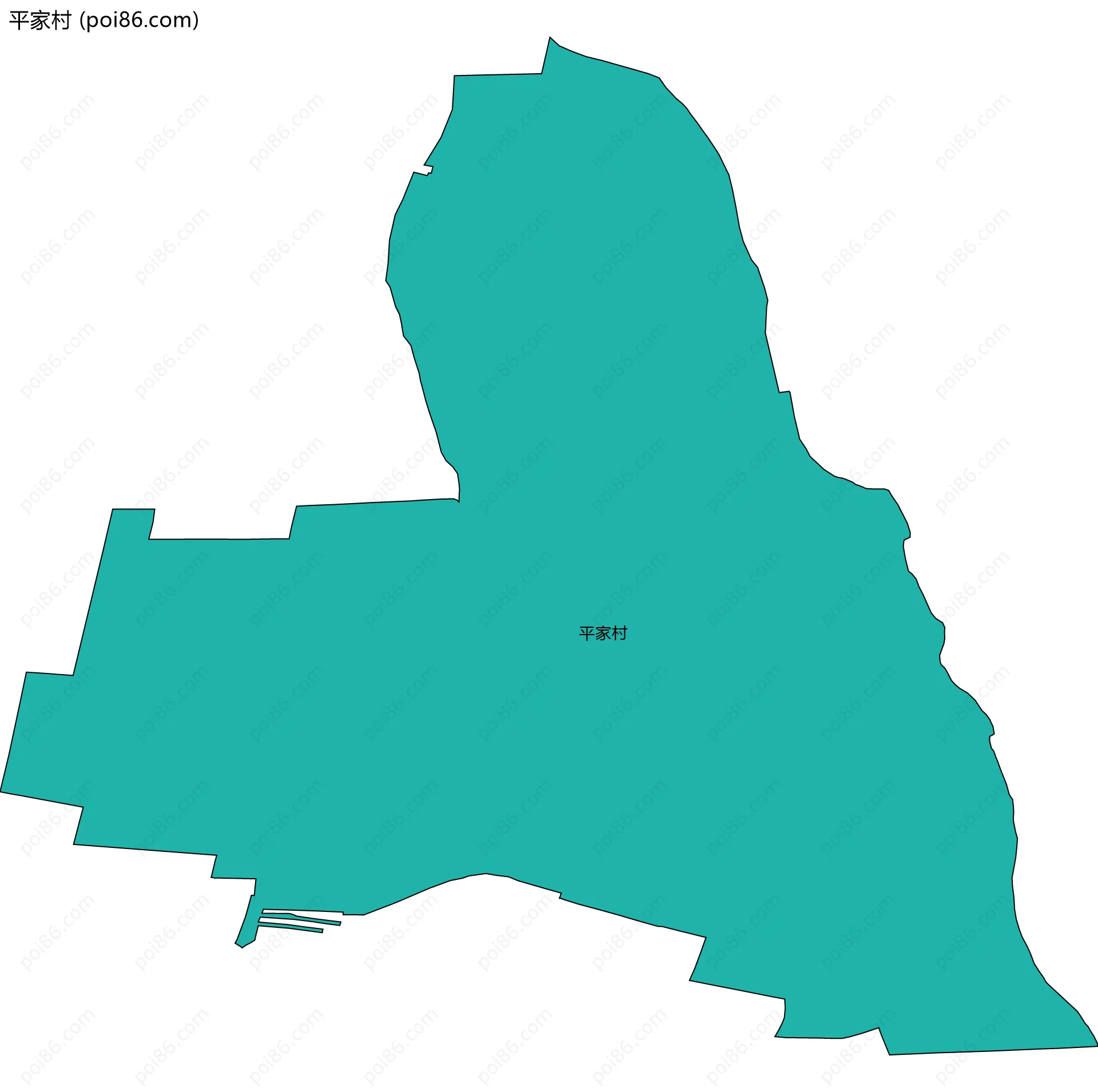 平家村边界地图