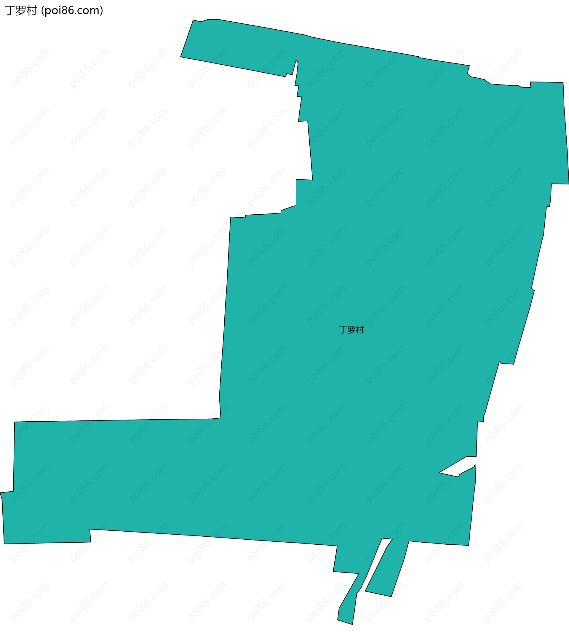丁罗村边界地图