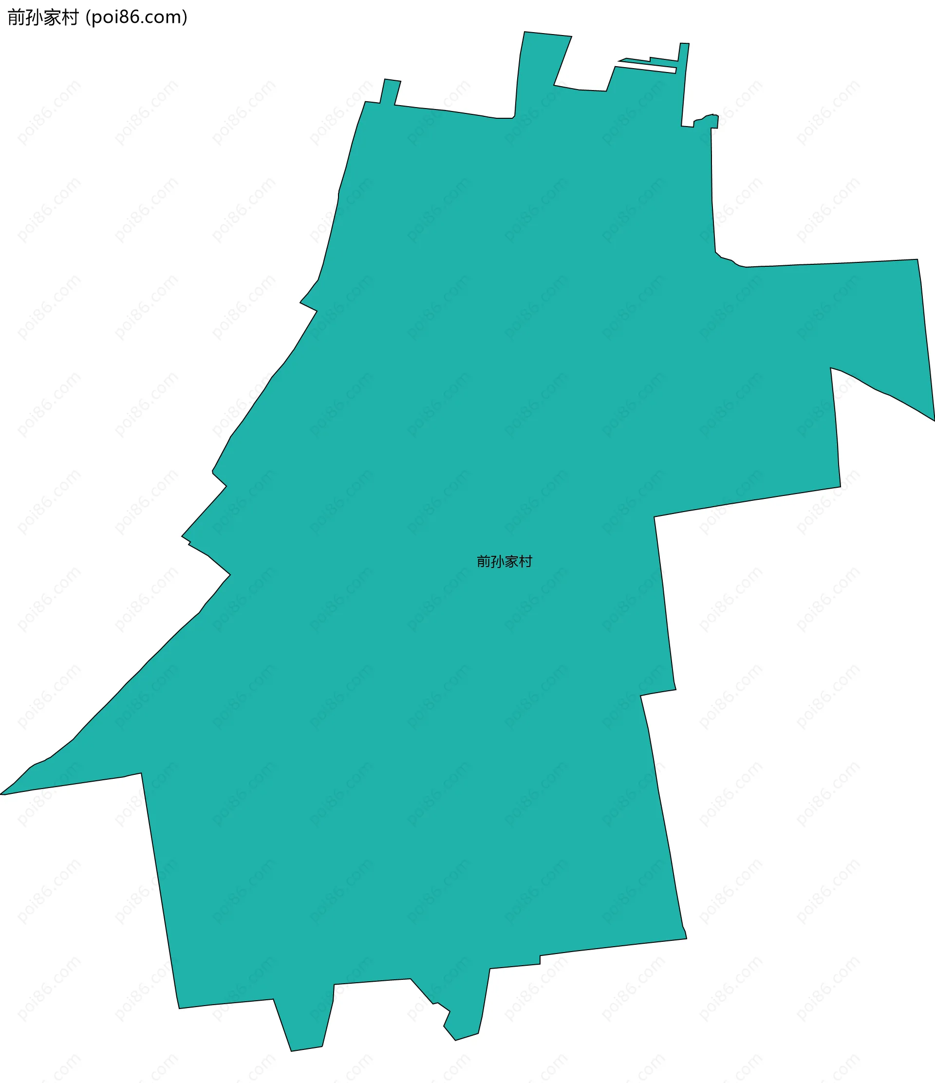 前孙家村边界地图