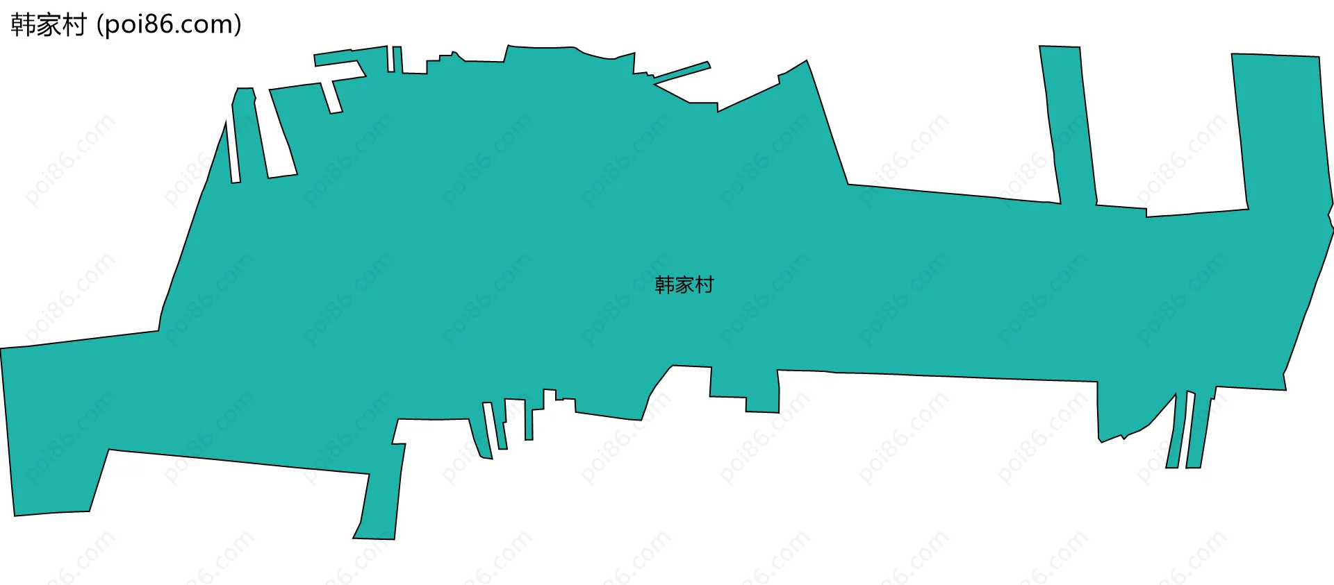 韩家村边界地图