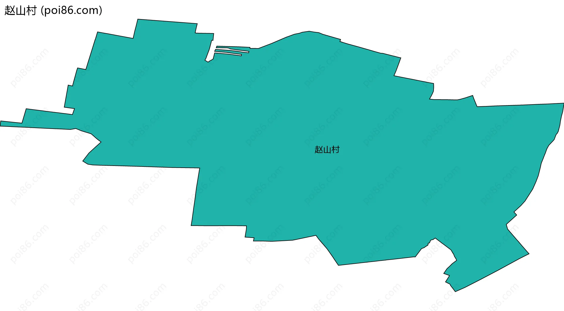 赵山村边界地图