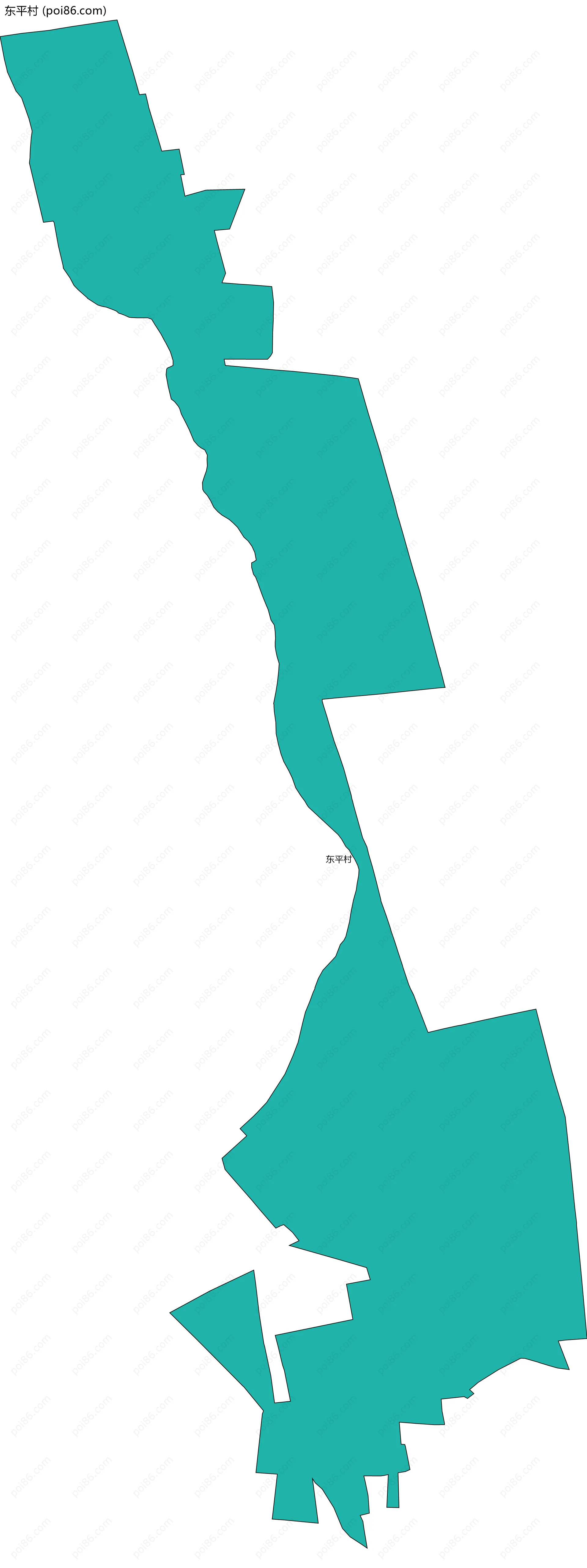 东平村边界地图