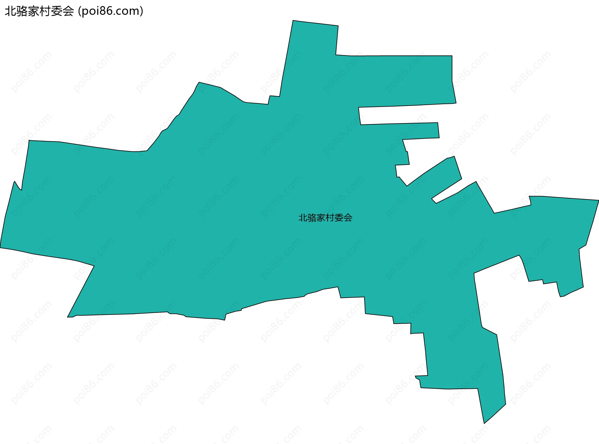 北骆家村委会边界地图