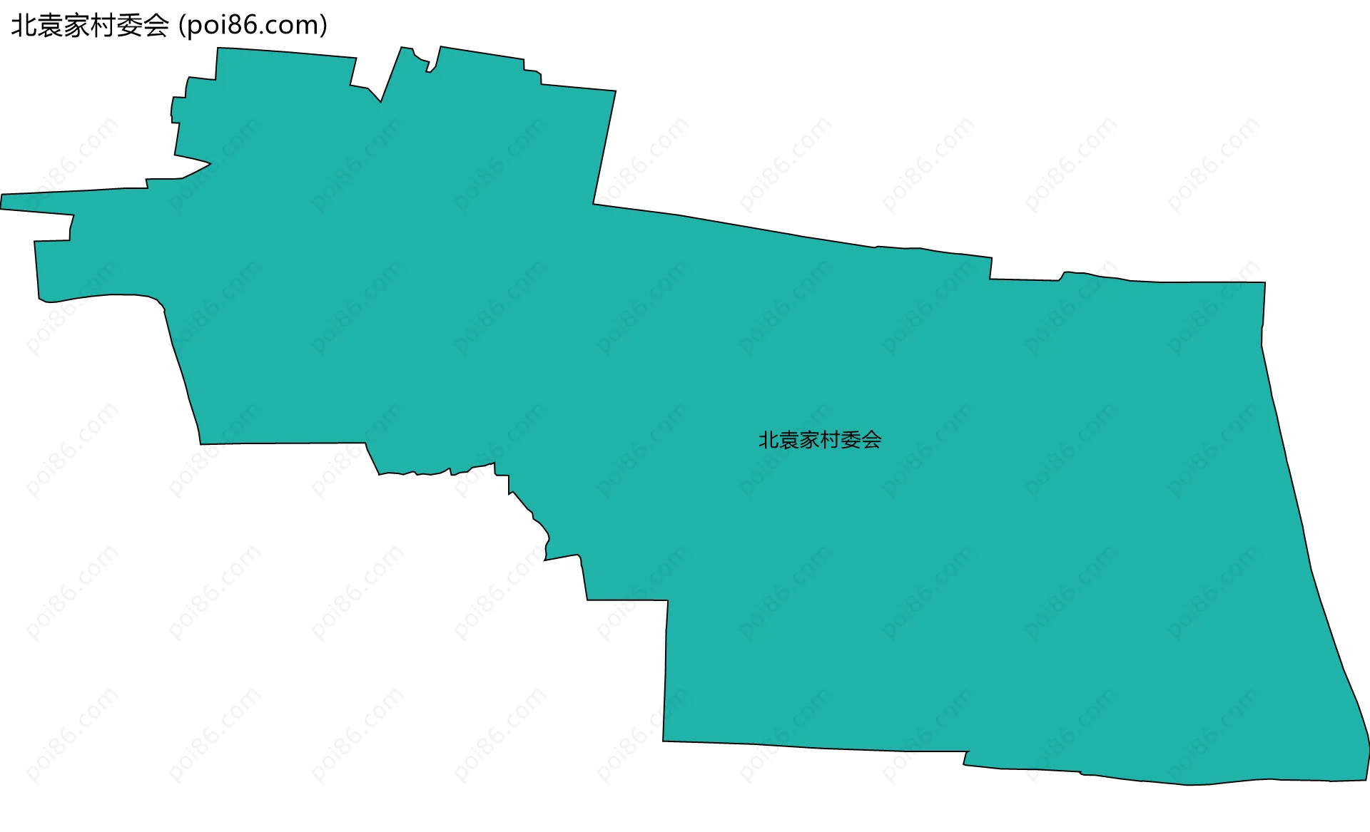 北袁家村委会边界地图