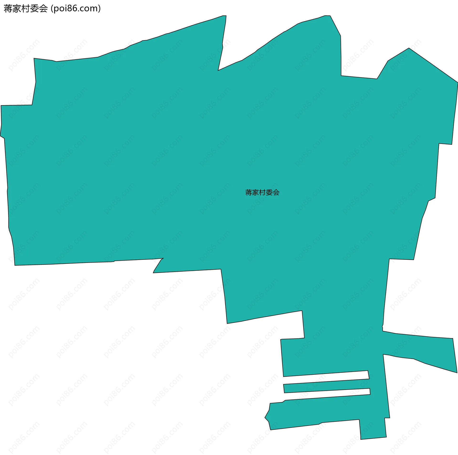 蒋家村委会边界地图