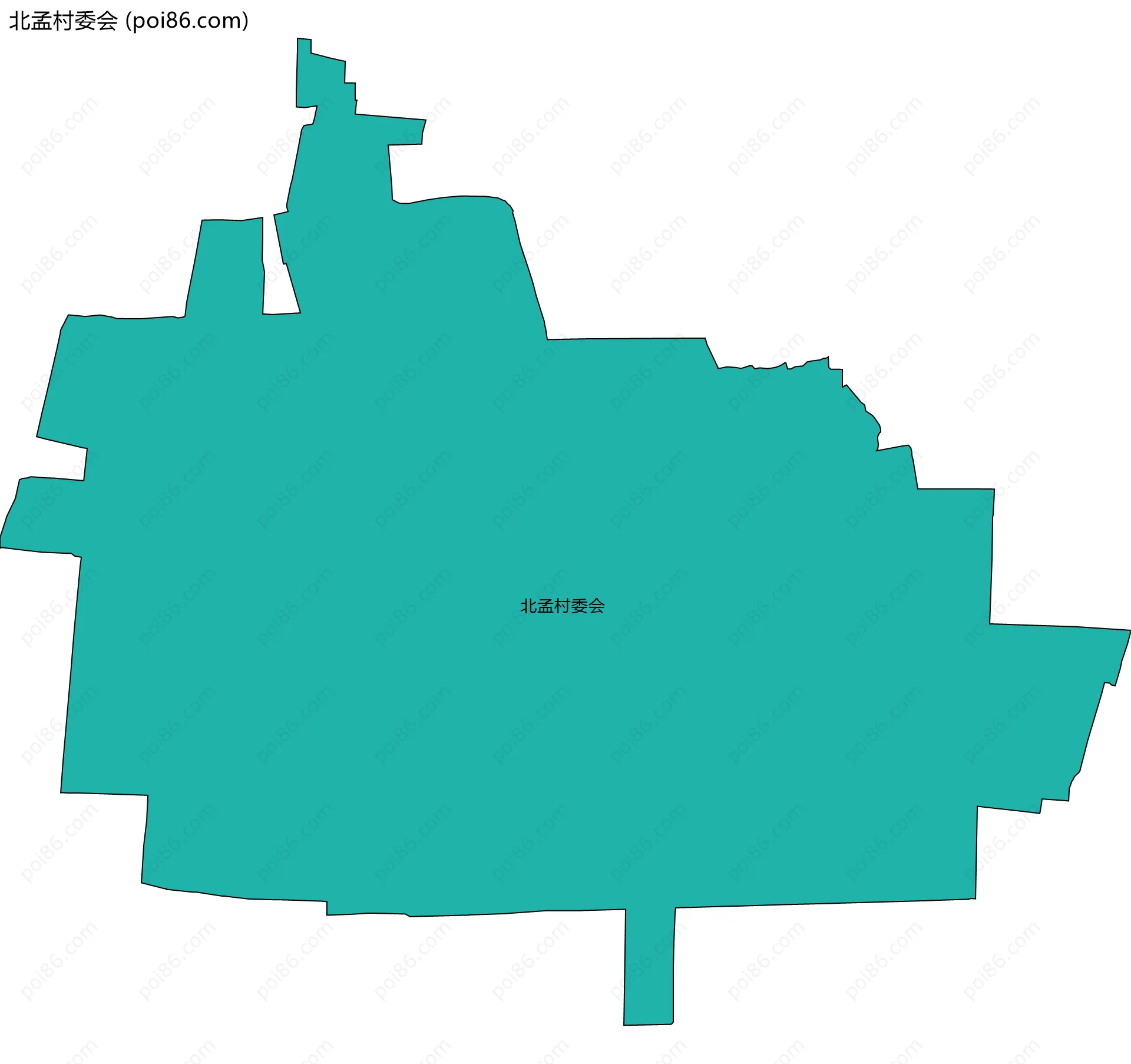 北孟村委会边界地图