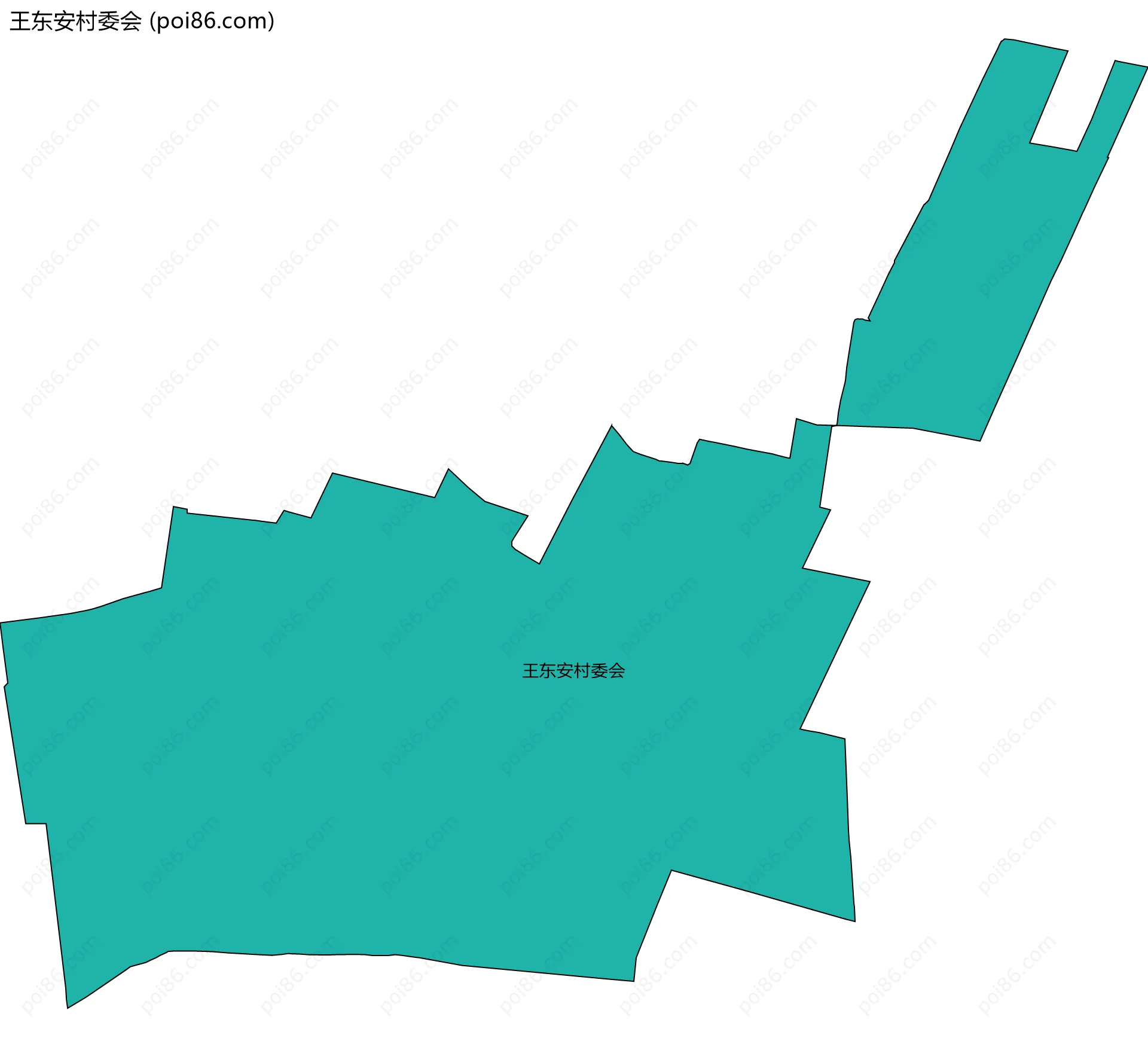 王东安村委会边界地图