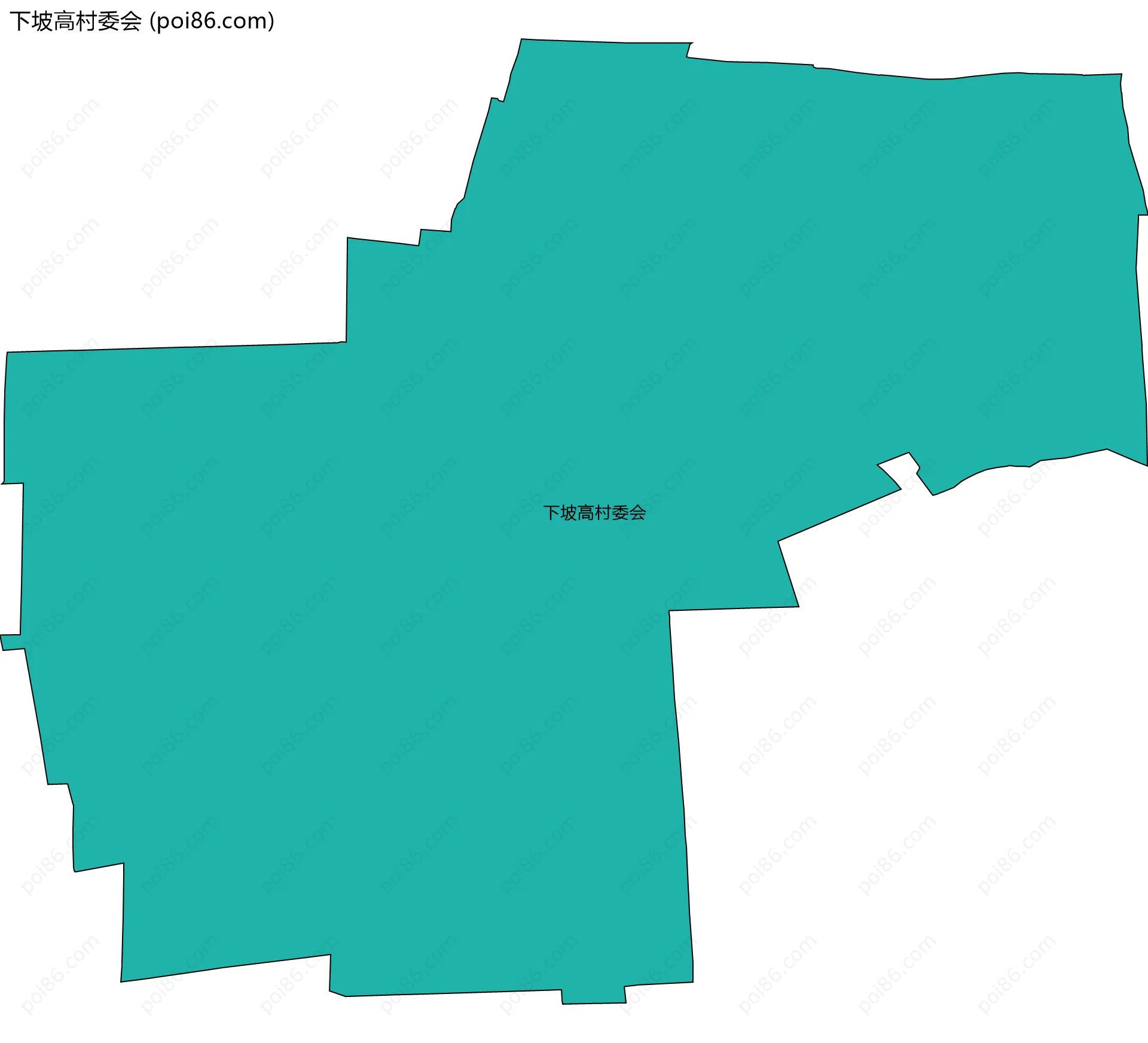 下坡高村委会边界地图