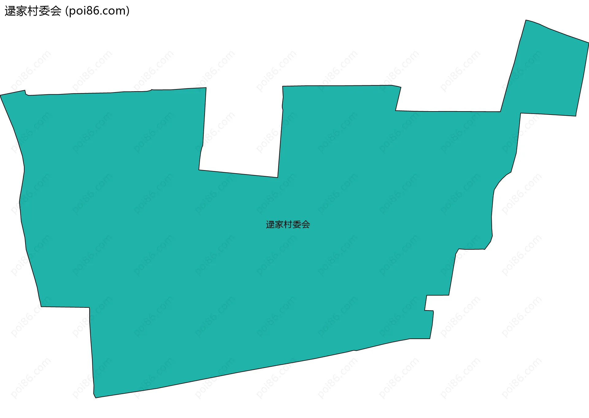 逯家村委会边界地图