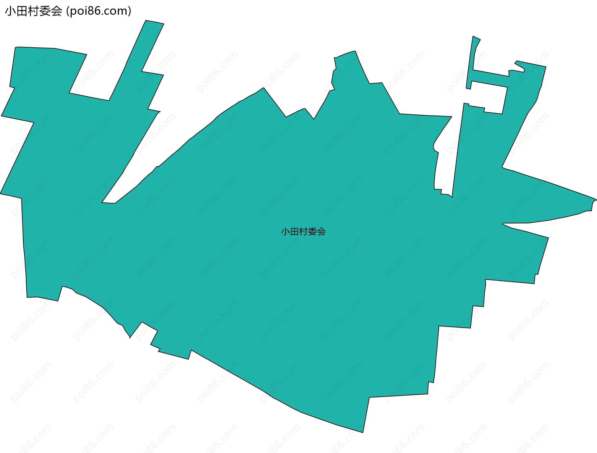 小田村委会边界地图
