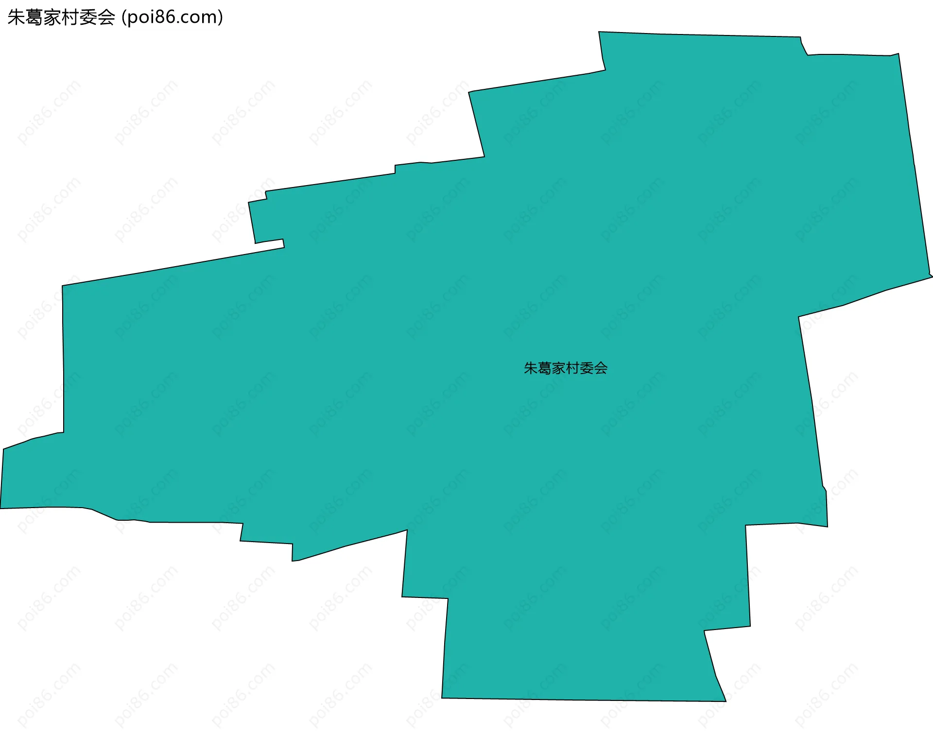 朱葛家村委会边界地图