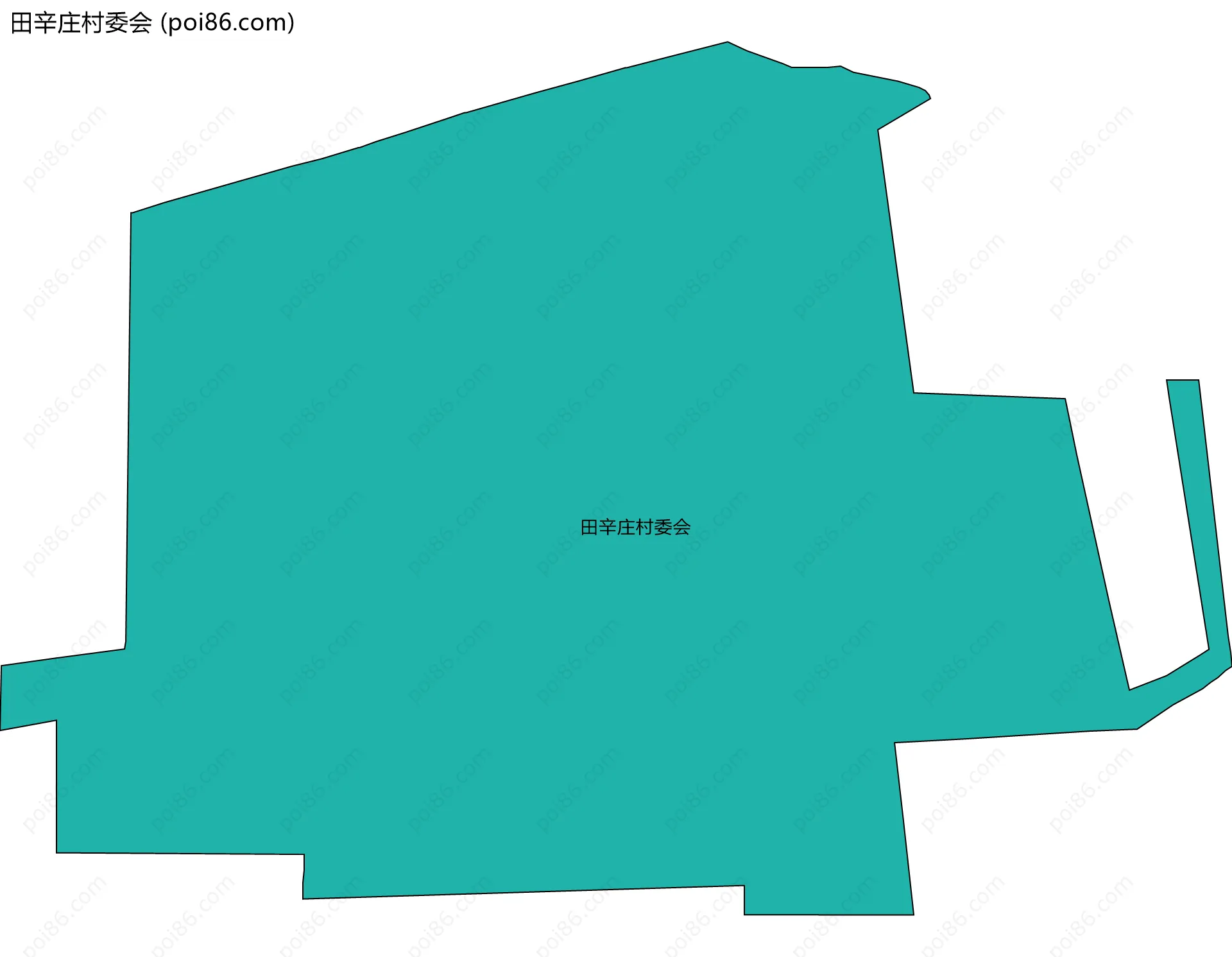 田辛庄村委会边界地图