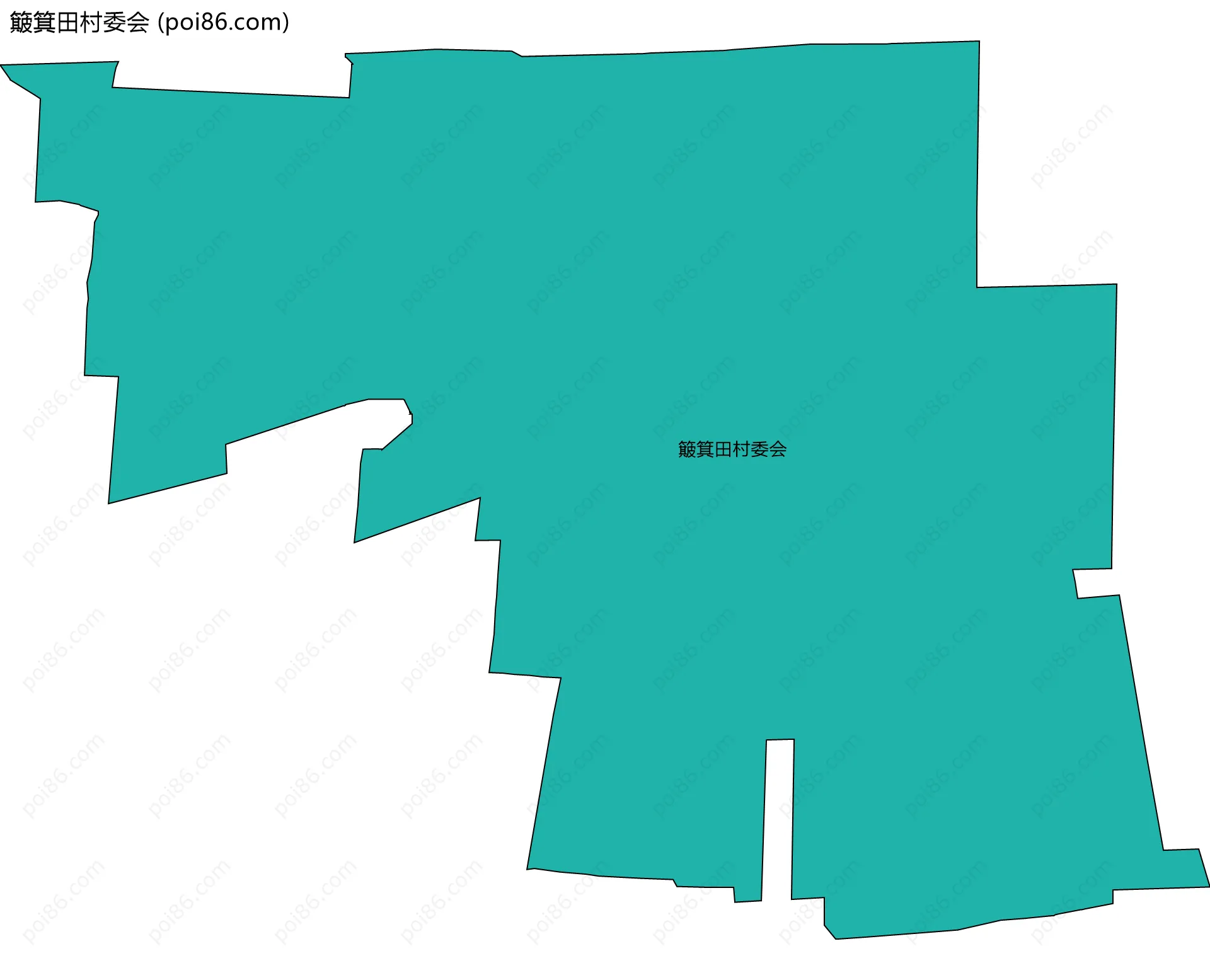 簸箕田村委会边界地图