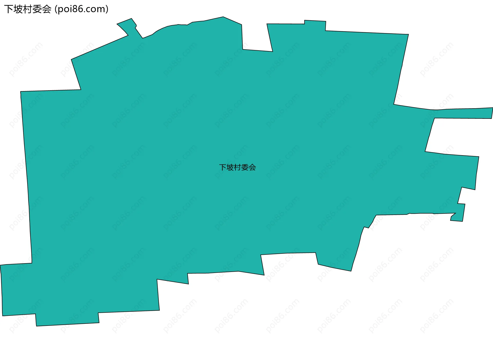 下坡村委会边界地图